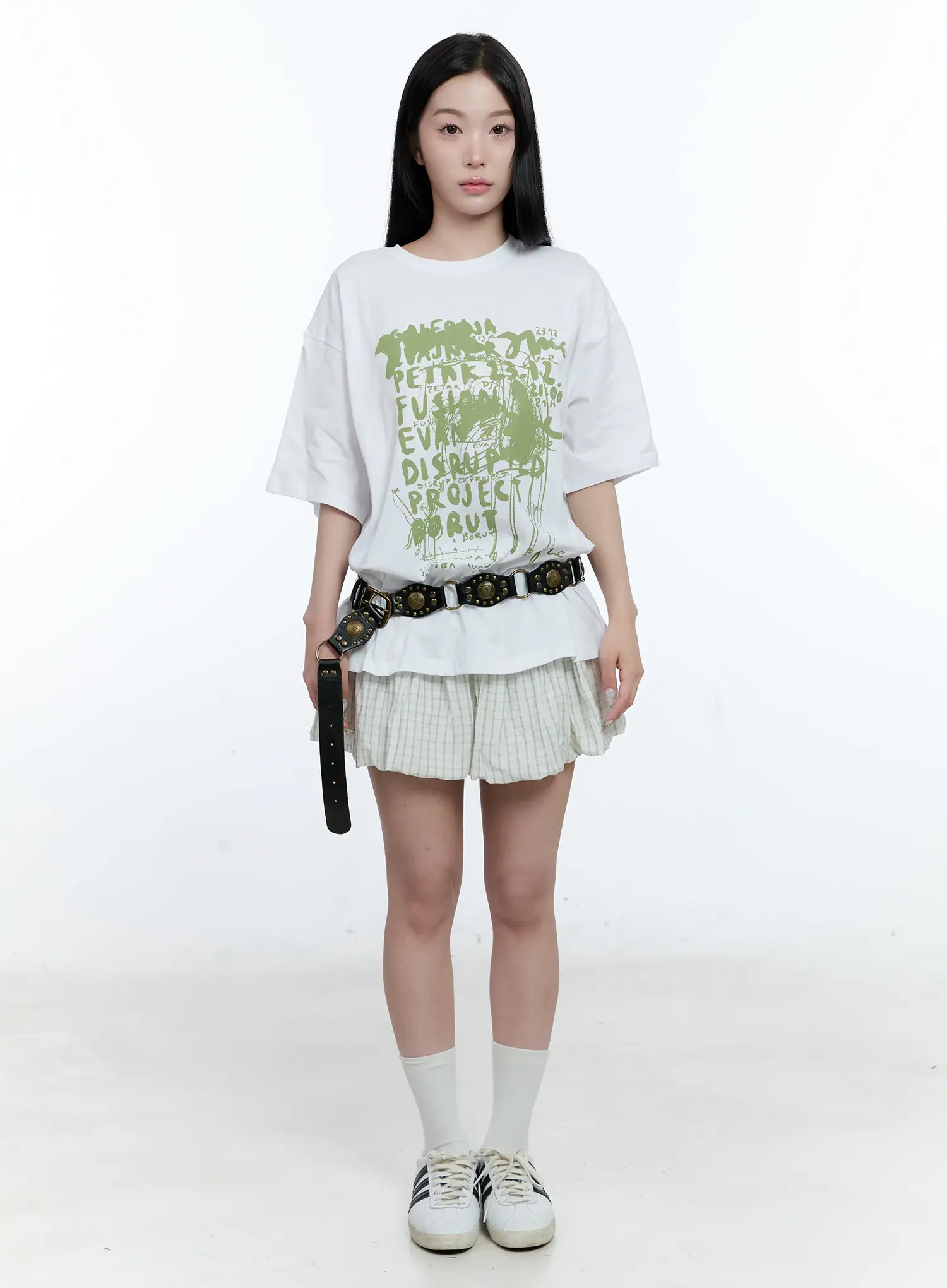 Gingham Balloon Mini Skirt CL530 - Image 7