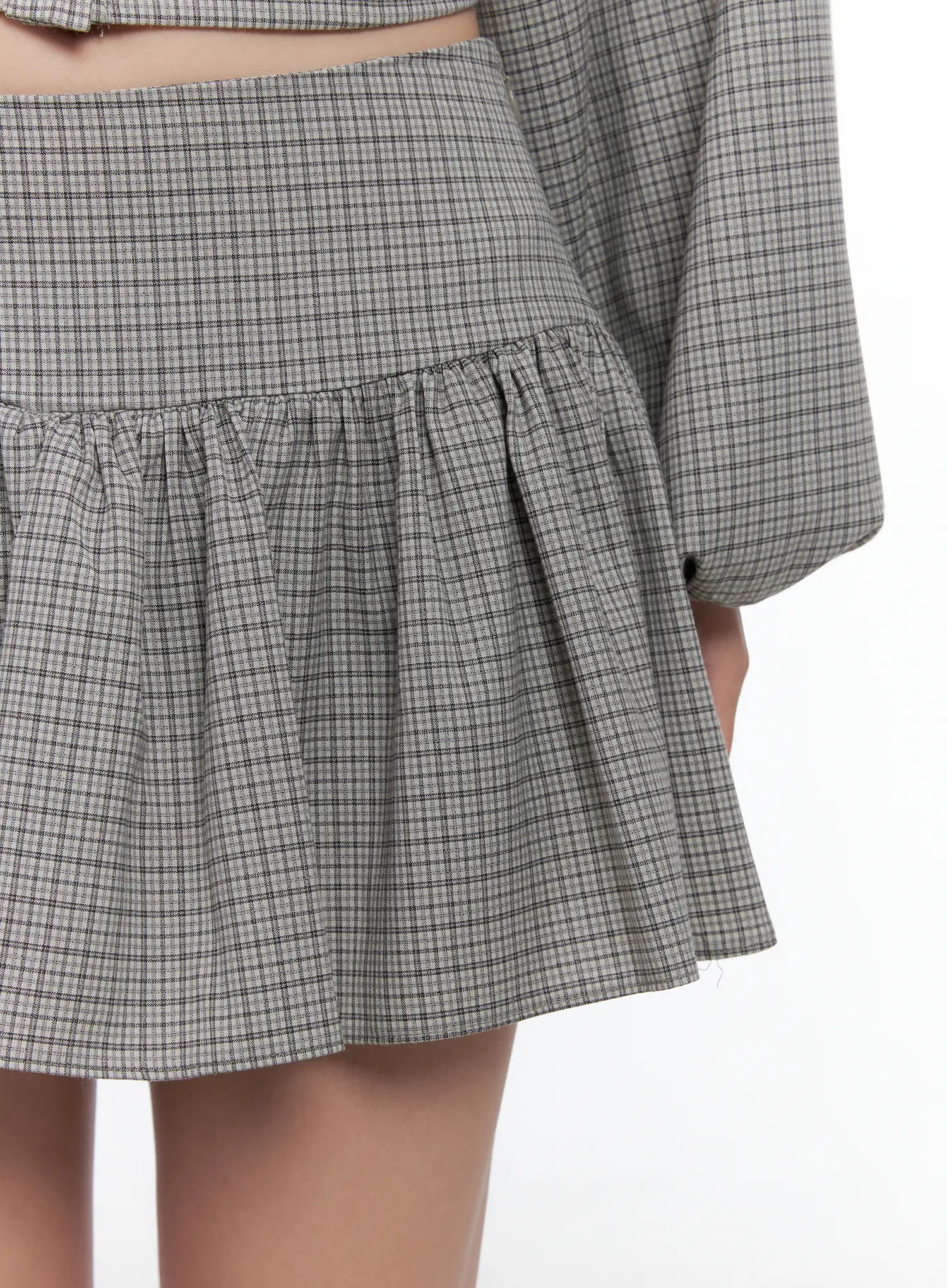 Gingham Flounce Mini Skirt CS503 - Image 3