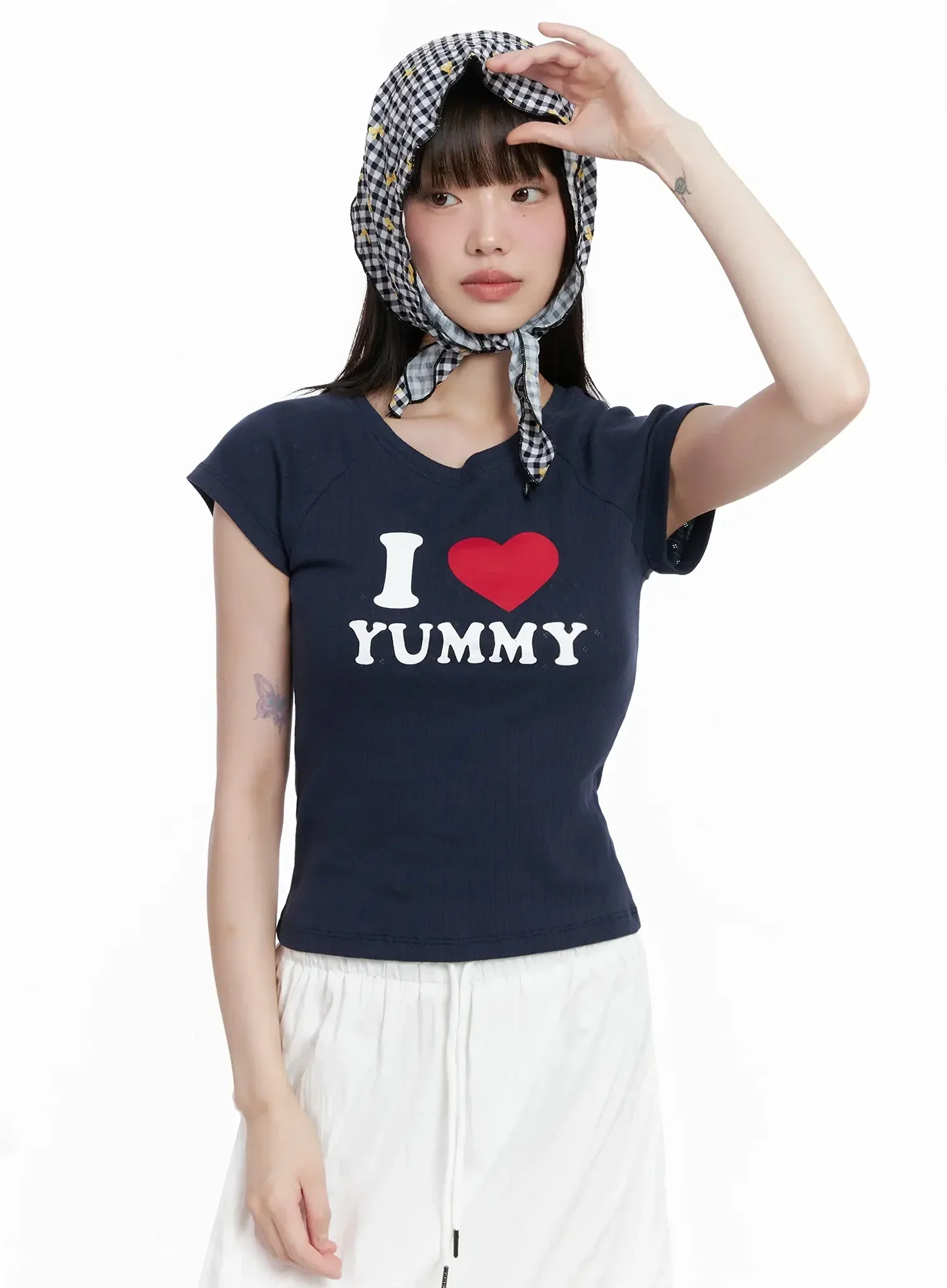Gingham Ribbon Hair Scarf IL528 - Image 6