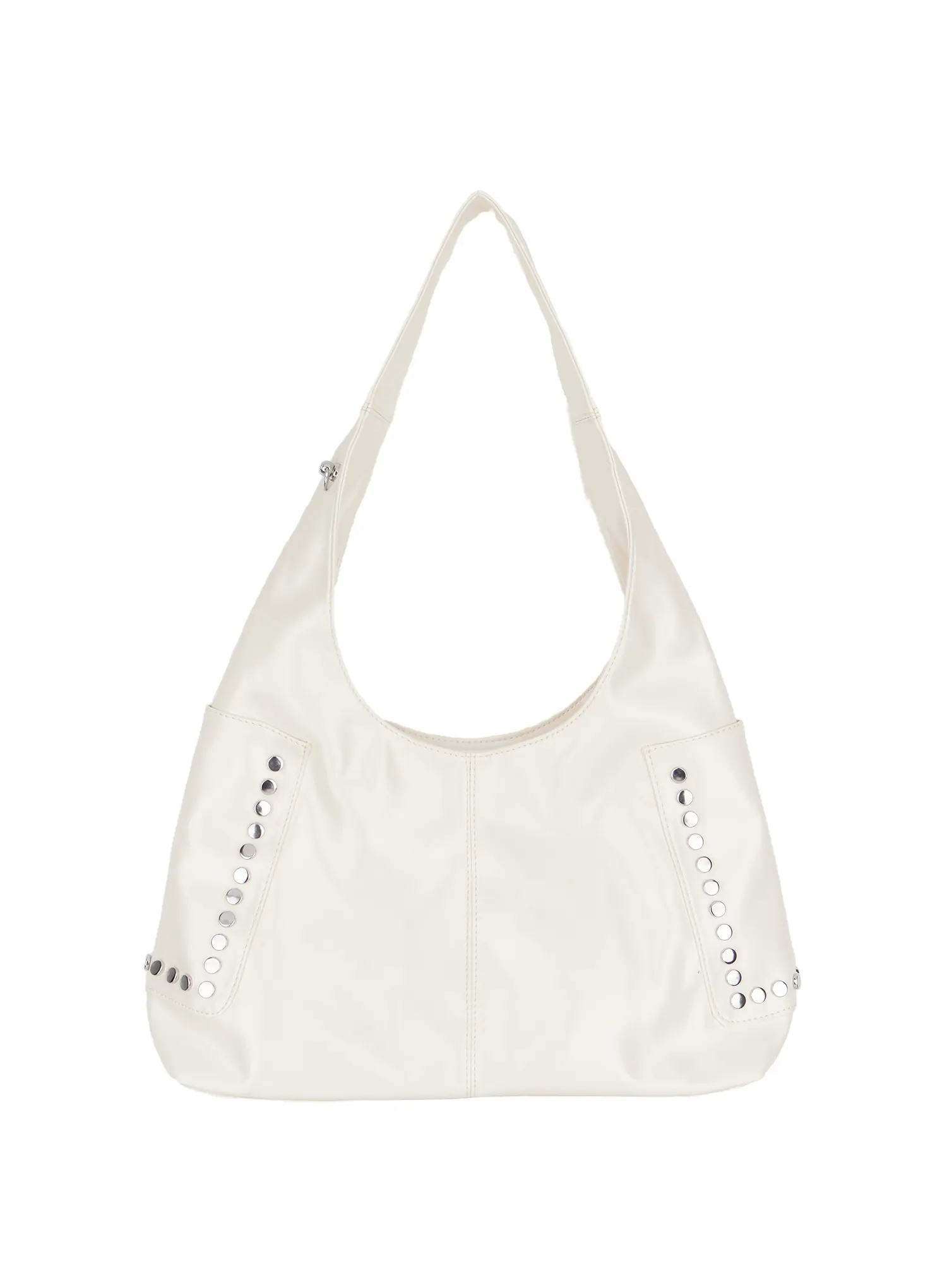 Glossy Faux Leather Studded Shoulder Bag CM520 - Image 13