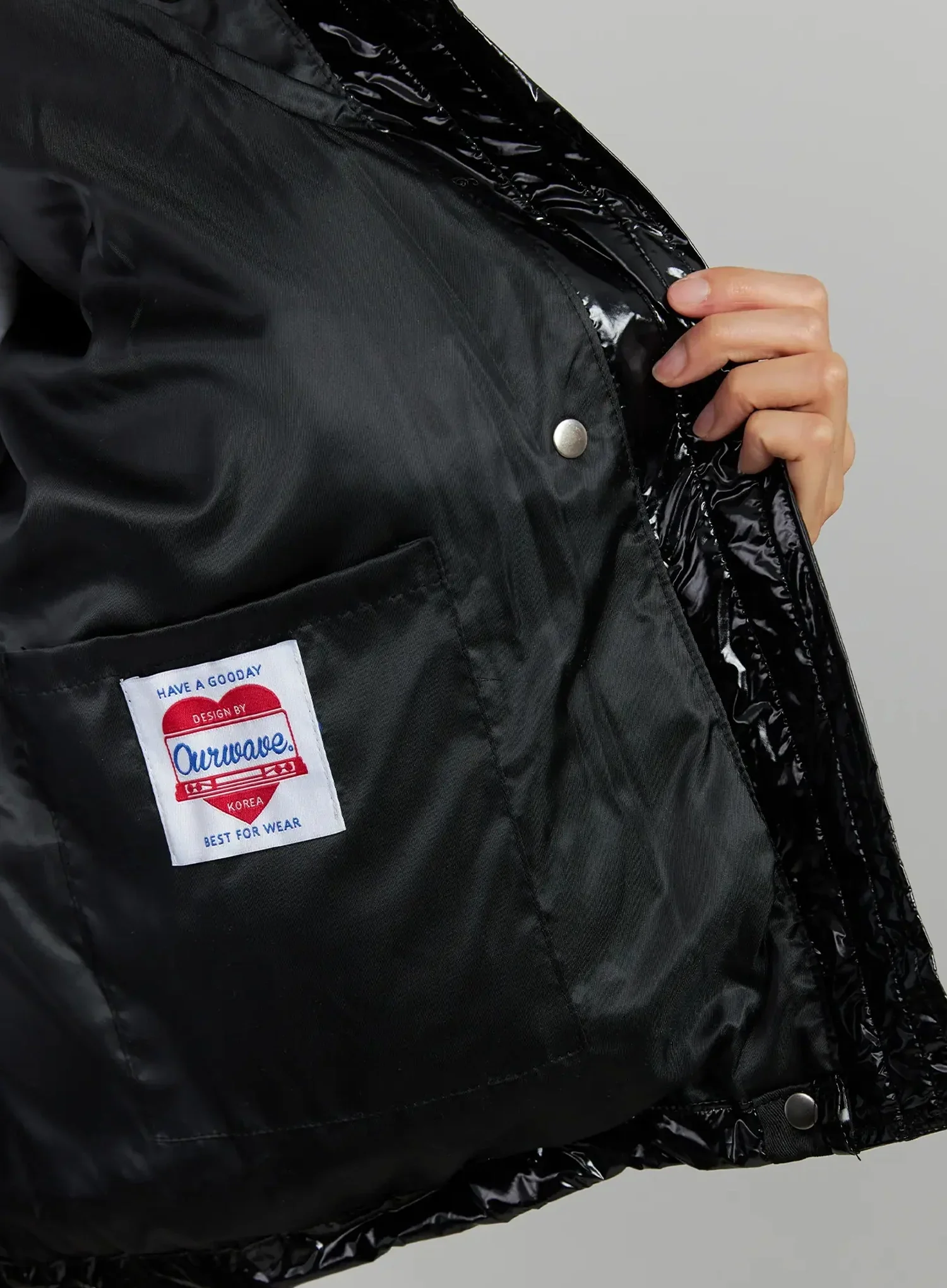 Glossy Hooded Puffer Jacket IJ502 - Image 10