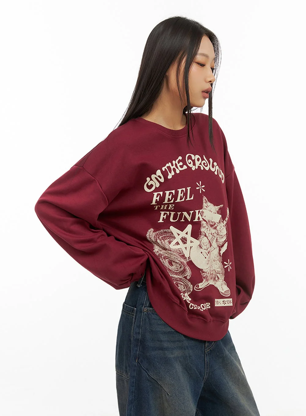 Graphic Cotton Sweatshirt IS427 - Image 5