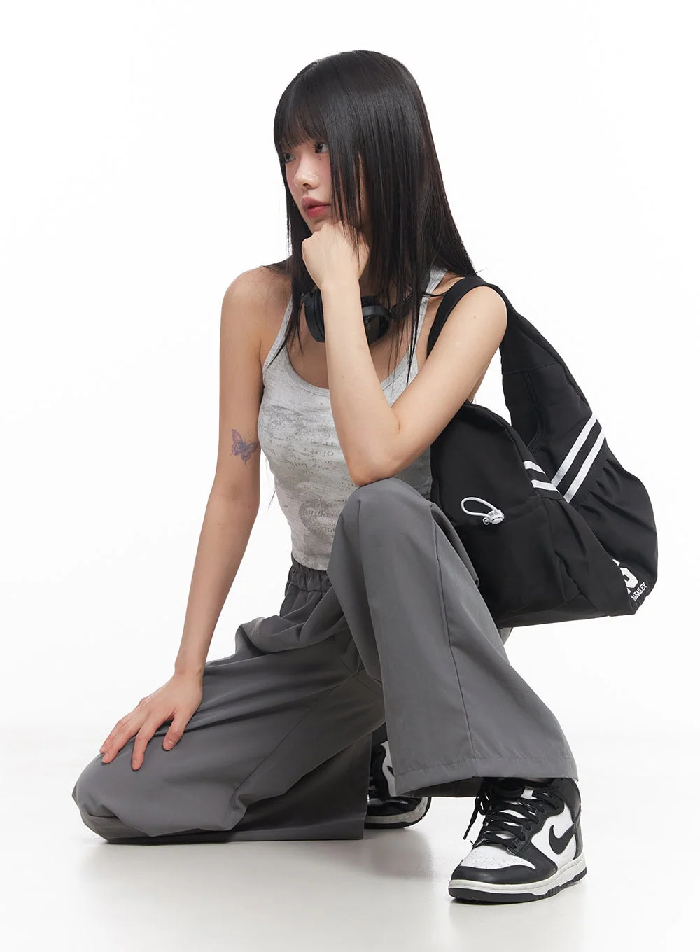 Graphic Cropped Tank Top CY512