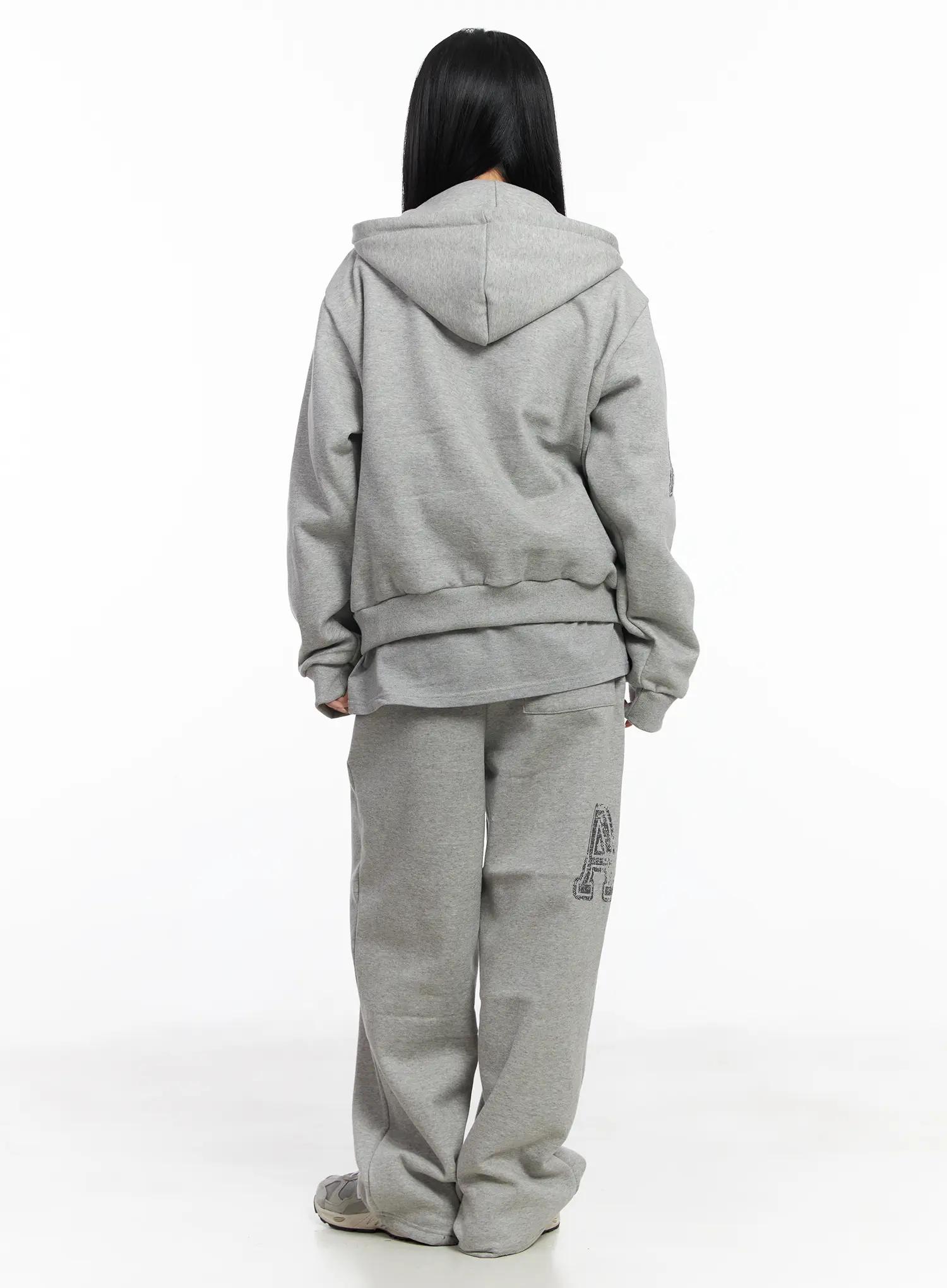 Graphic Fleece Oversized Zip-Up Hoodie CJ515 - Image 9