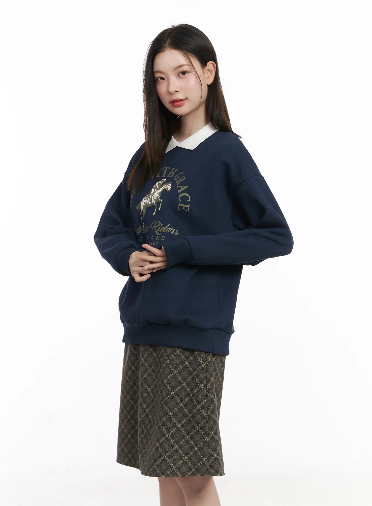Graphic Fleeced Sweatshirt CJ506 - Image 6