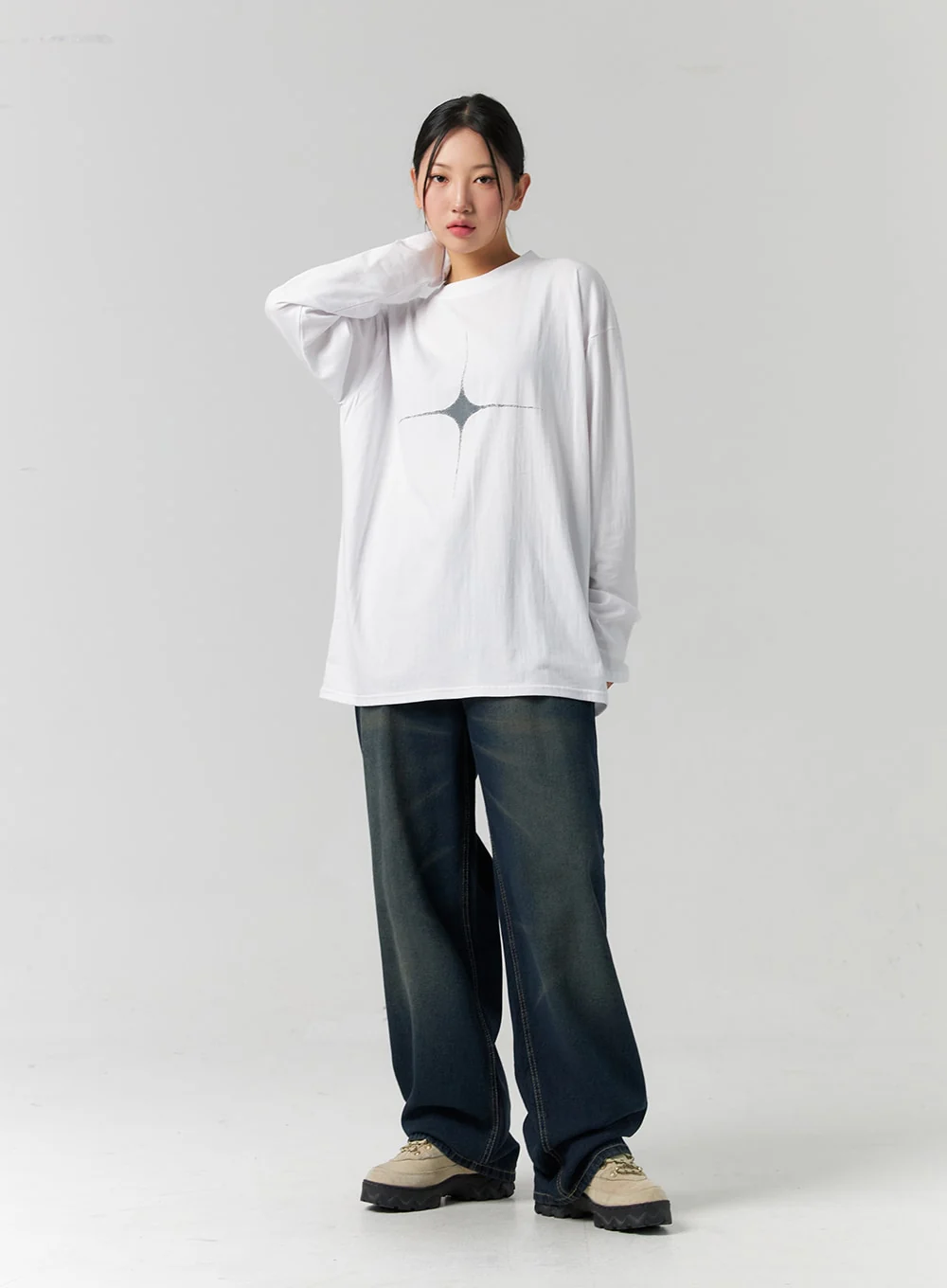 Graphic Loose Fit Long Sleeve Tee CS320 - Image 10