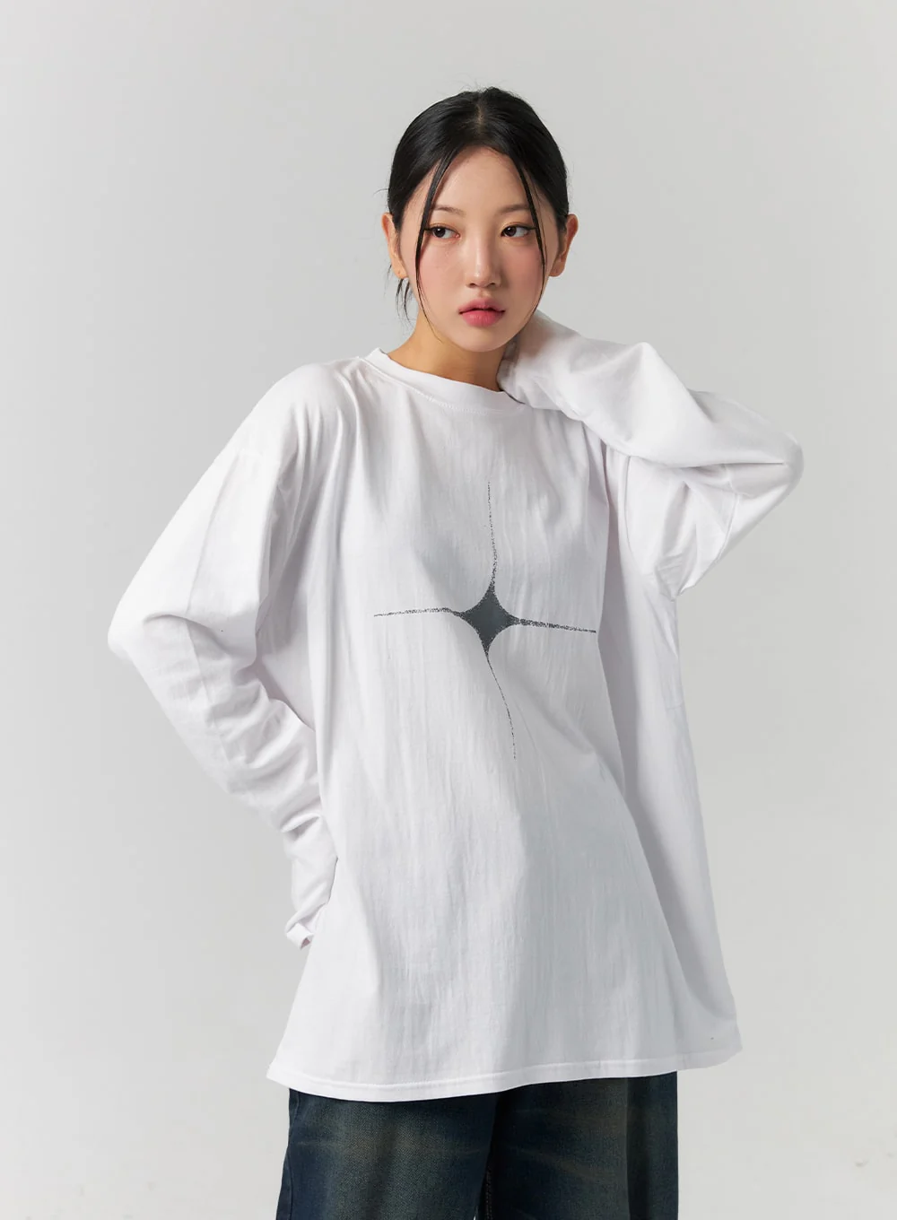 Graphic Loose Fit Long Sleeve Tee CS320 - Image 5