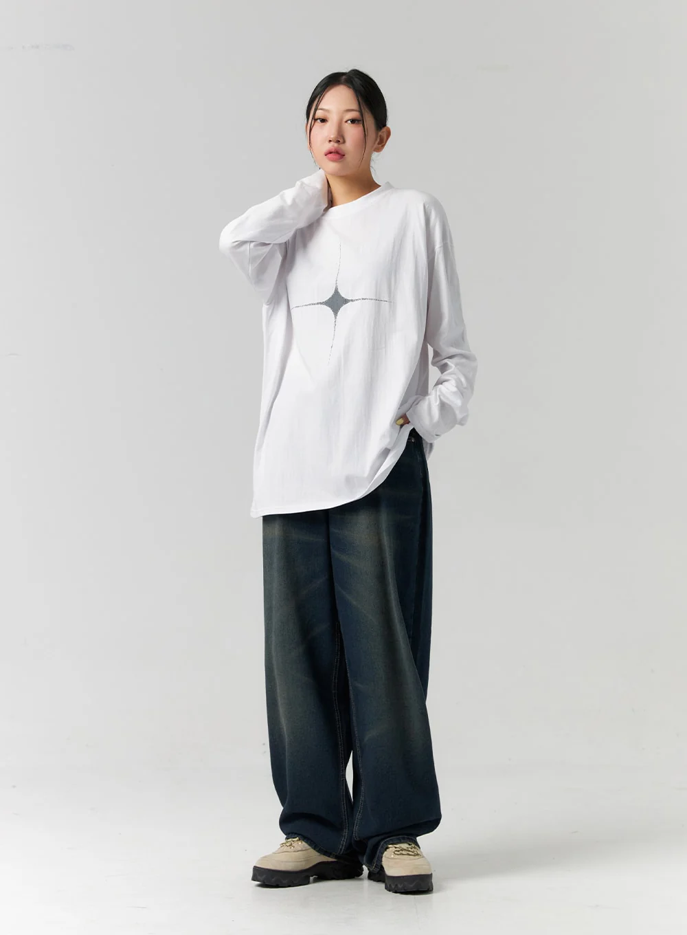 Graphic Loose Fit Long Sleeve Tee CS320 - Image 6