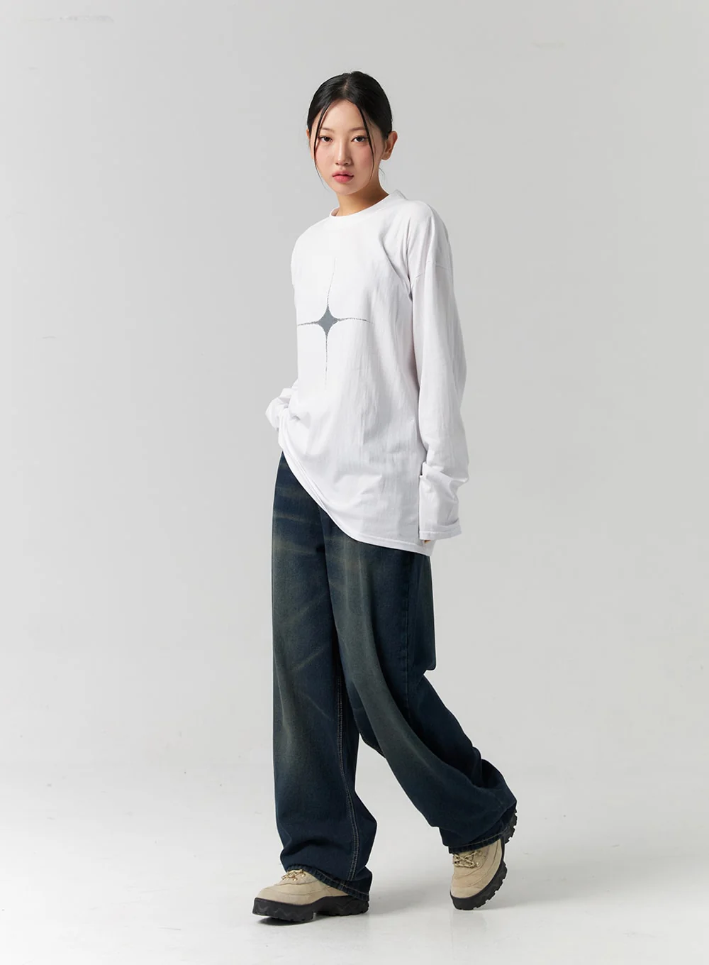 Graphic Loose Fit Long Sleeve Tee CS320 - Image 7