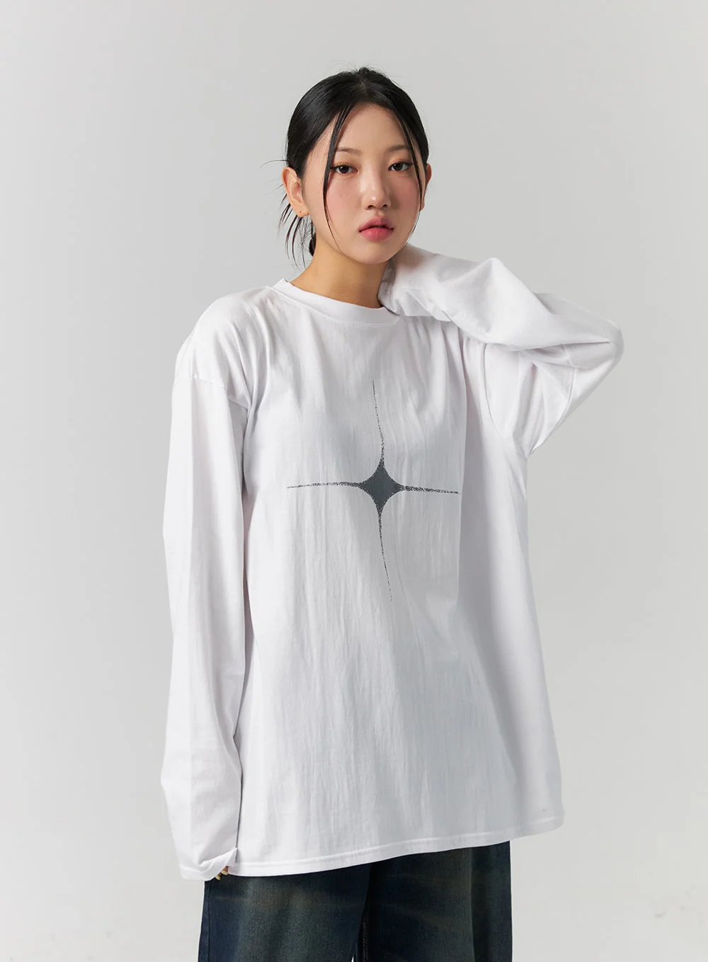 Graphic Loose Fit Long Sleeve Tee CS320 - Image 8