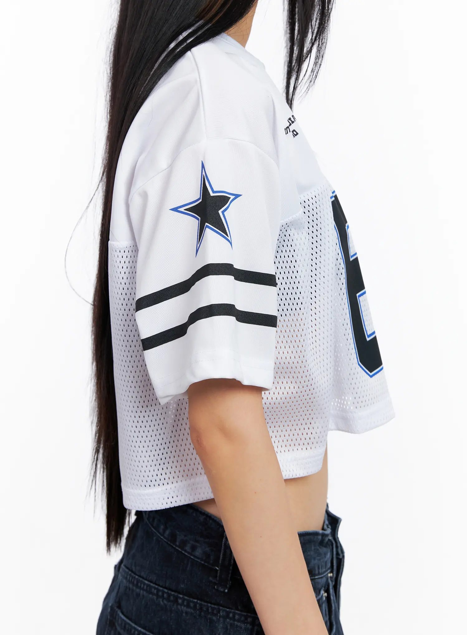 Graphic Mesh Cropped Jersey CL530 - Image 10