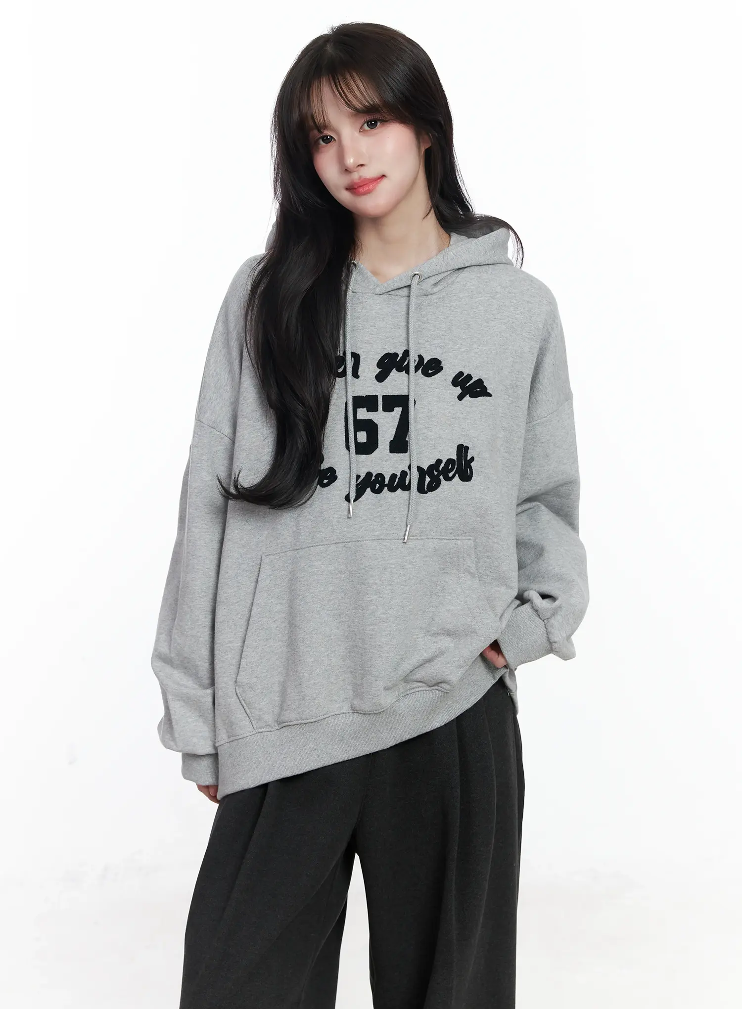 Graphic Oversized Hoodie IJ529