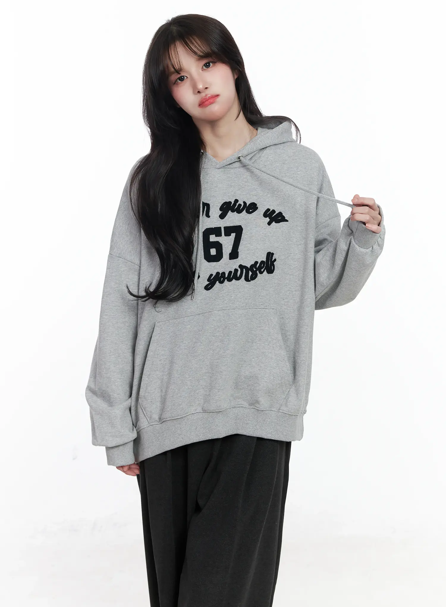 Graphic Oversized Hoodie IJ529 - Image 3