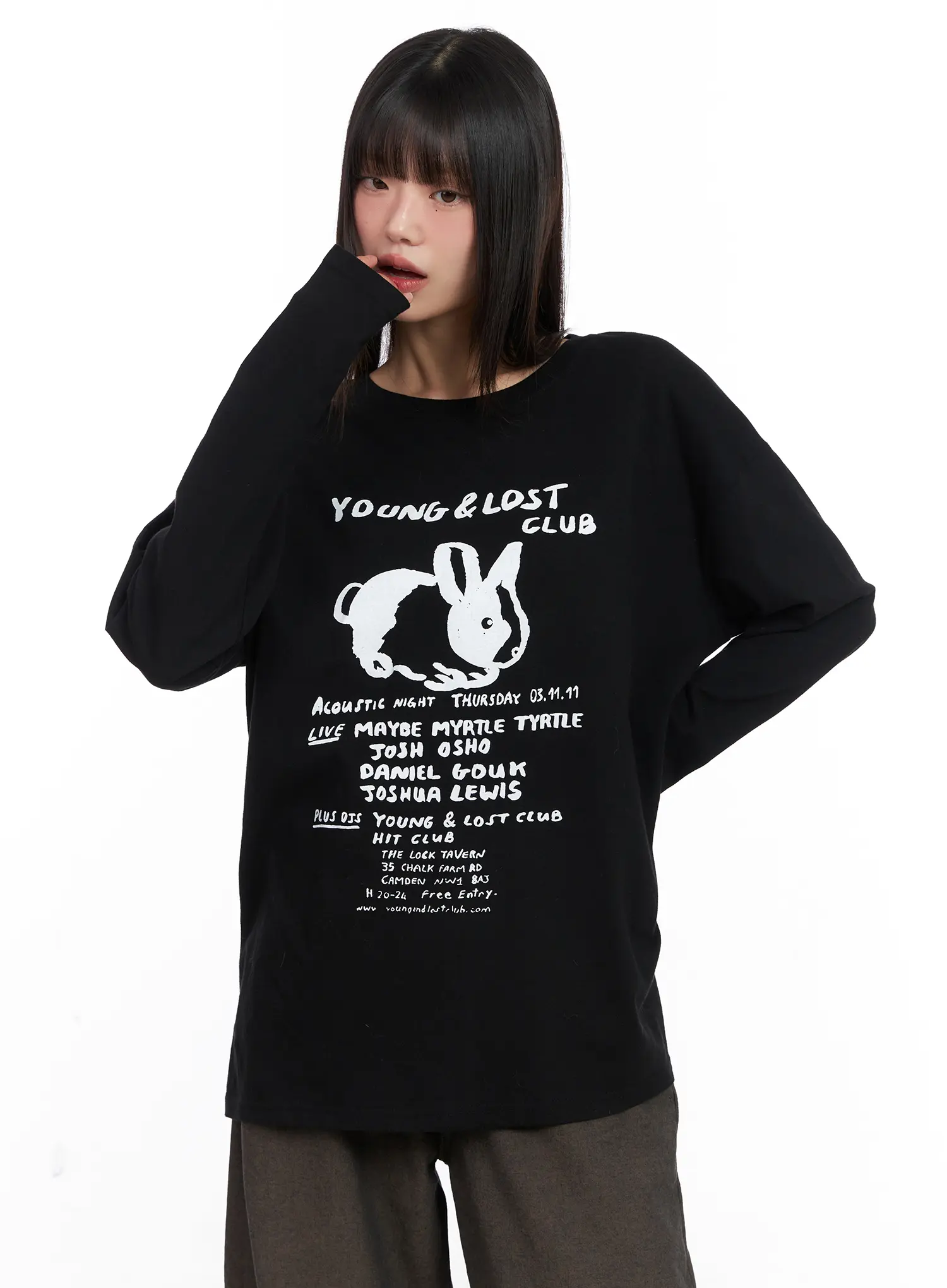 Graphic Oversized Long Sleeve Tee CN521