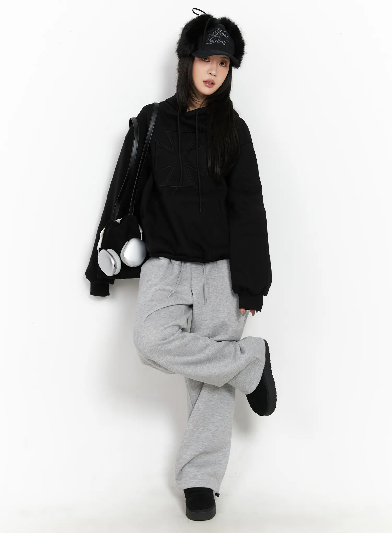 Graphic Print Fleece Sweatpants CD505 - Image 3
