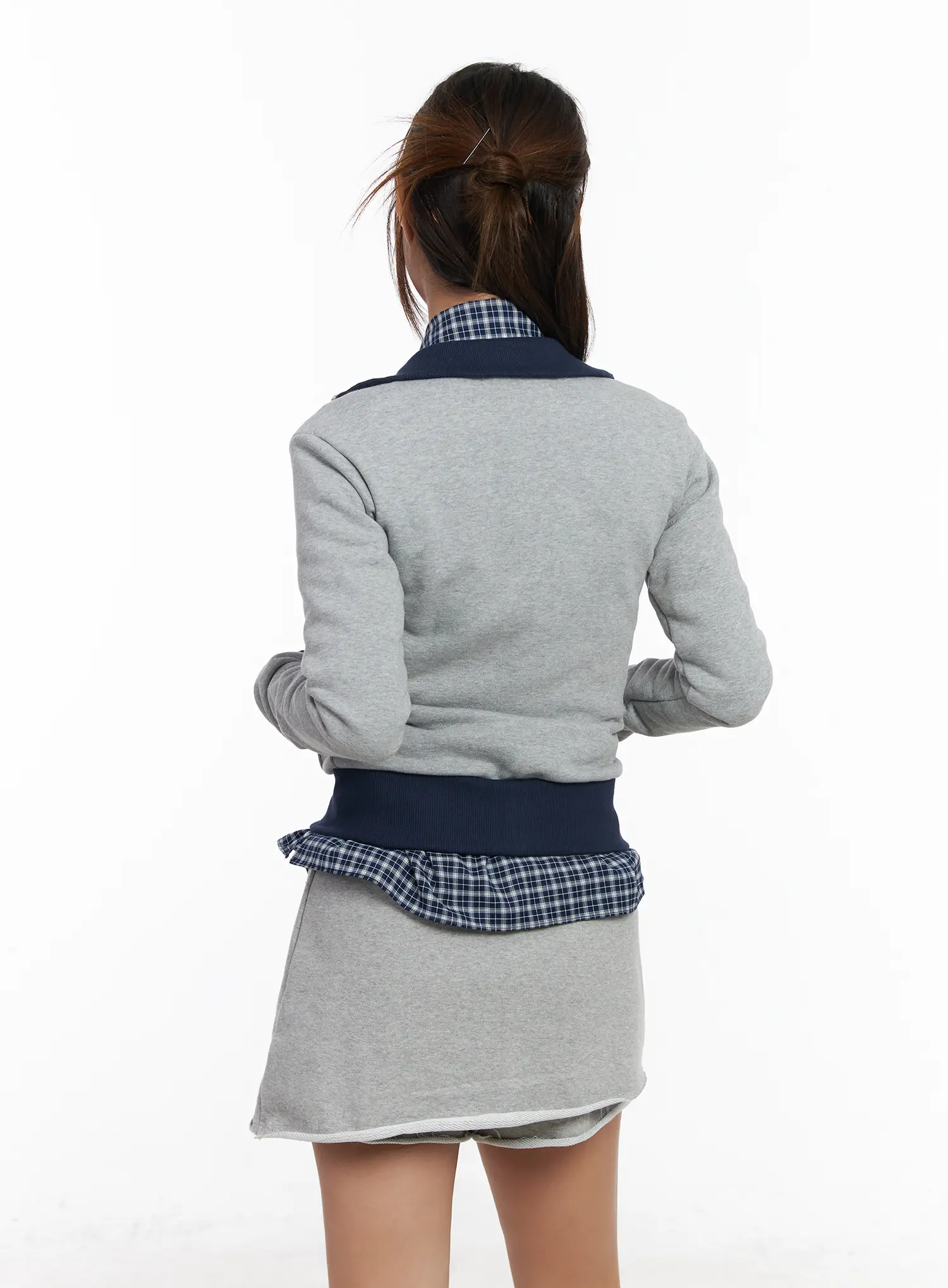Graphic Print Slim-Fit Zip-Up Cardigan CM520 - Image 10