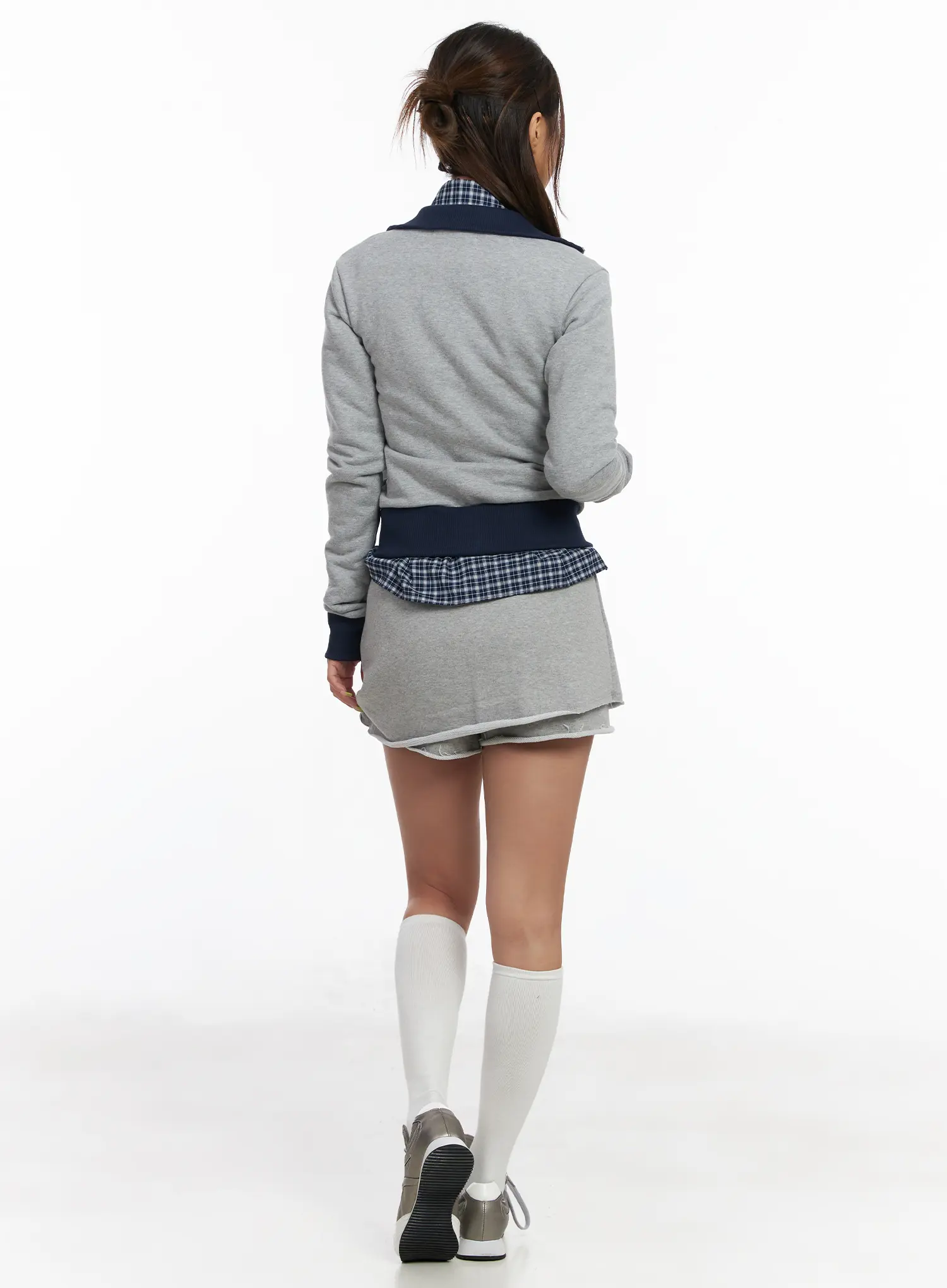 Graphic Print Slim-Fit Zip-Up Cardigan CM520 - Image 11