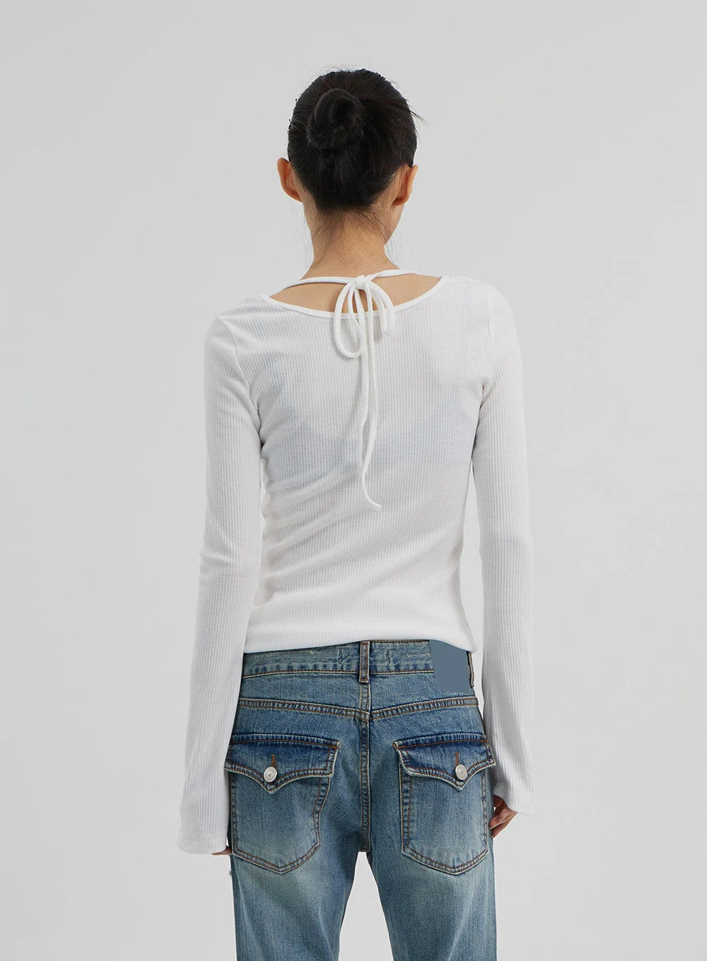 Graphic Ribbed Knit Top CF309 - Image 6