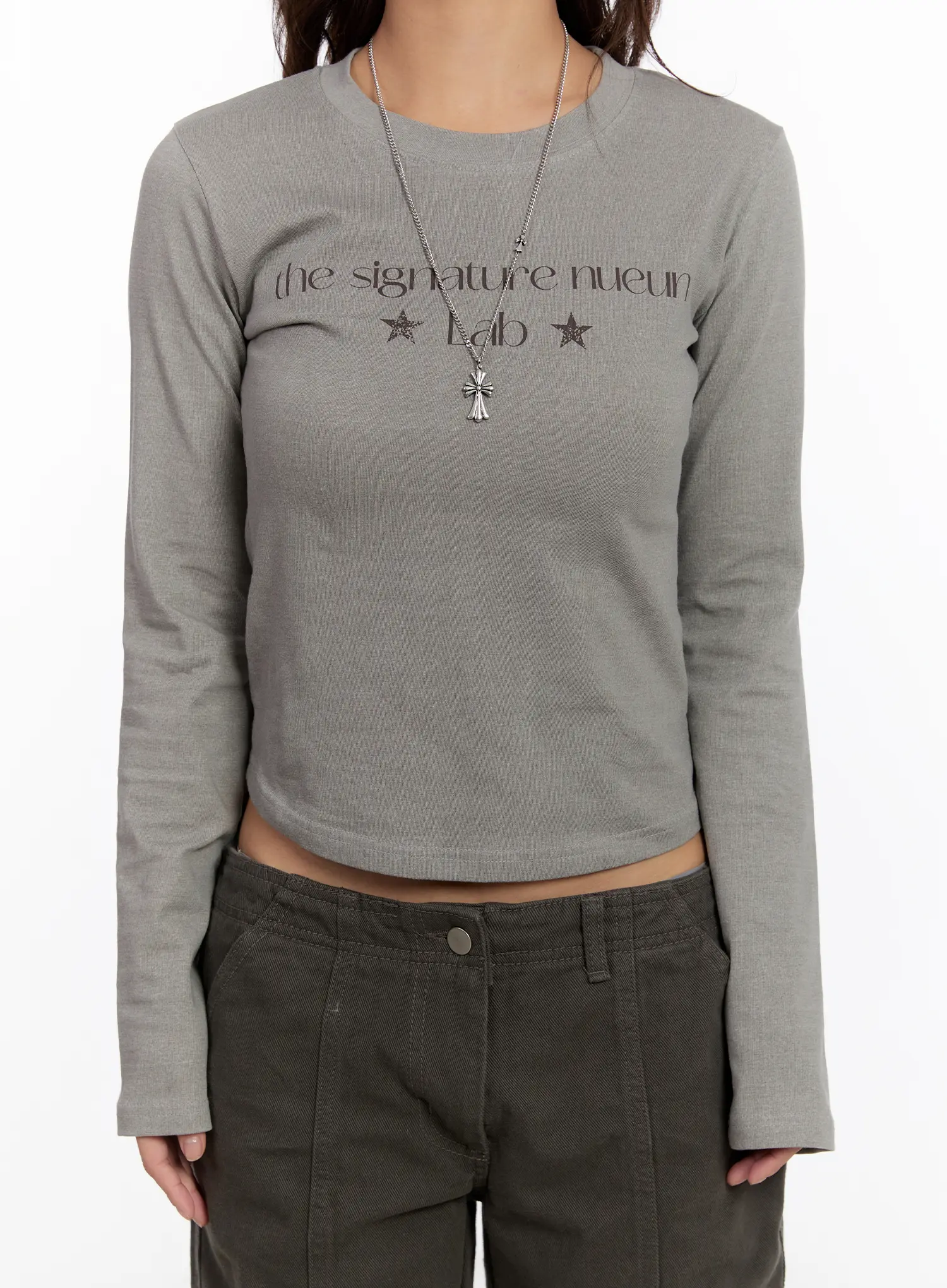 Graphic Slim Fit Long Sleeve Top CN527 - Image 3