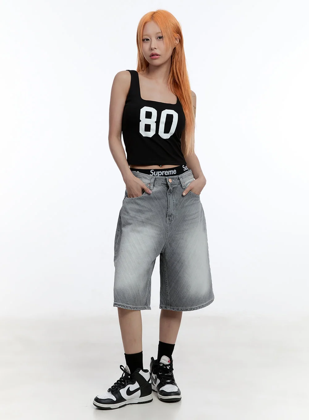 Graphic Square-Neck Tank Top CU502 - Image 5