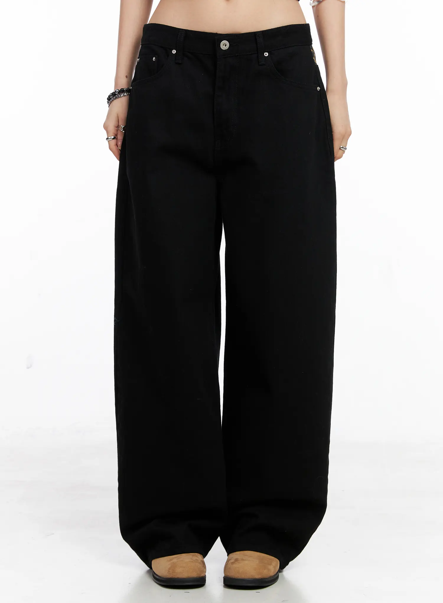 Graphic Wide Cotton Pants CC1109 - Image 3