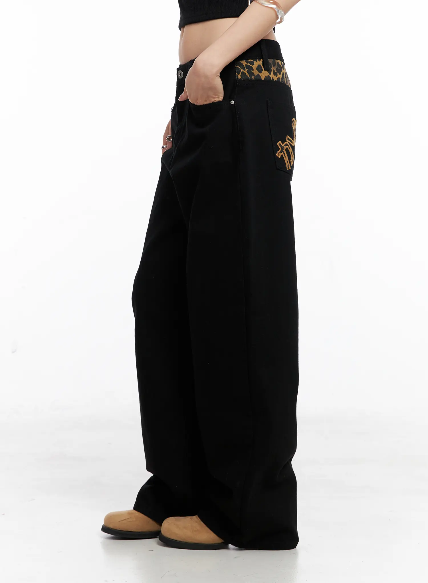 Graphic Wide Cotton Pants CC1109 - Image 5