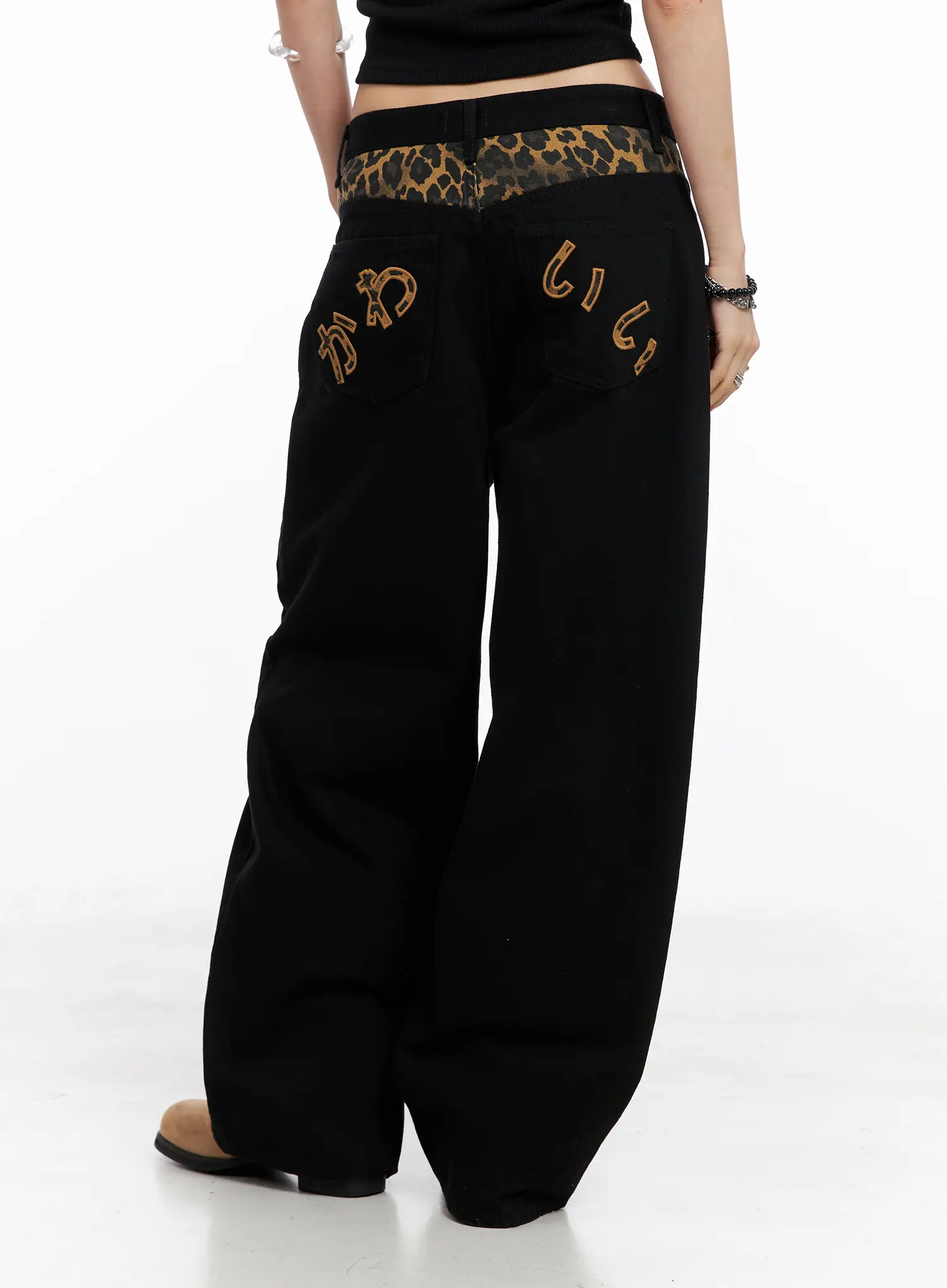 Graphic Wide Cotton Pants CC1109 - Image 7