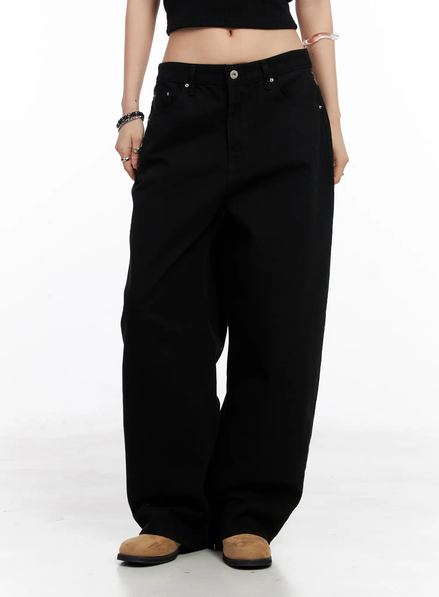 Graphic Wide Cotton Pants CC1109 - Image 9