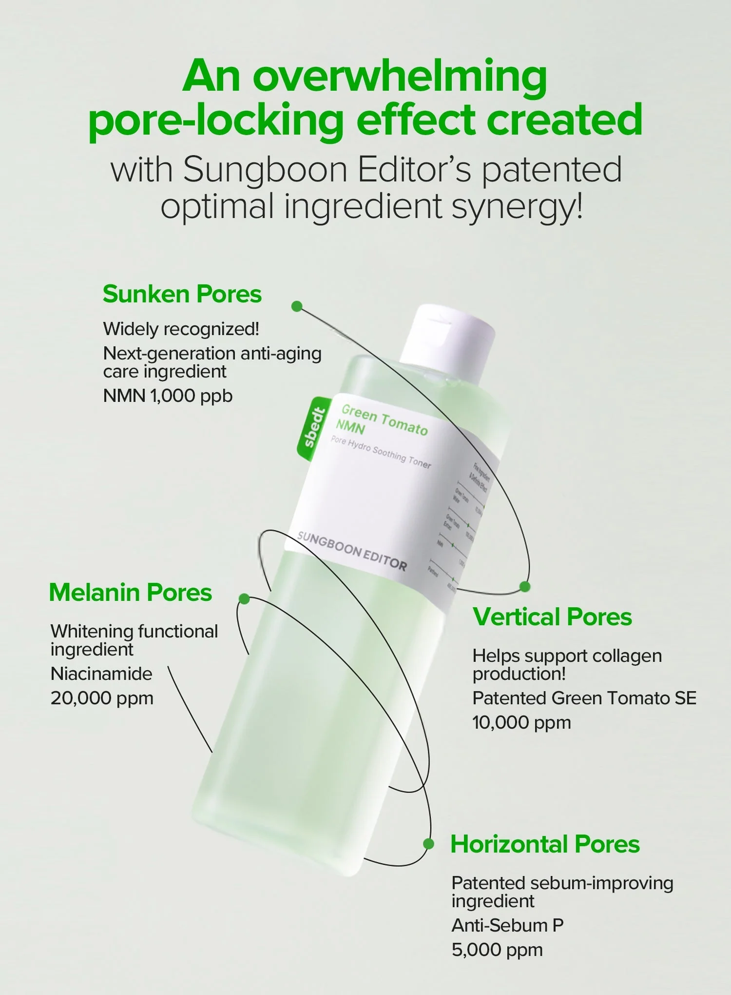 Green Tomato NMN Pore Hydro Soothing Toner (350g) - Image 9