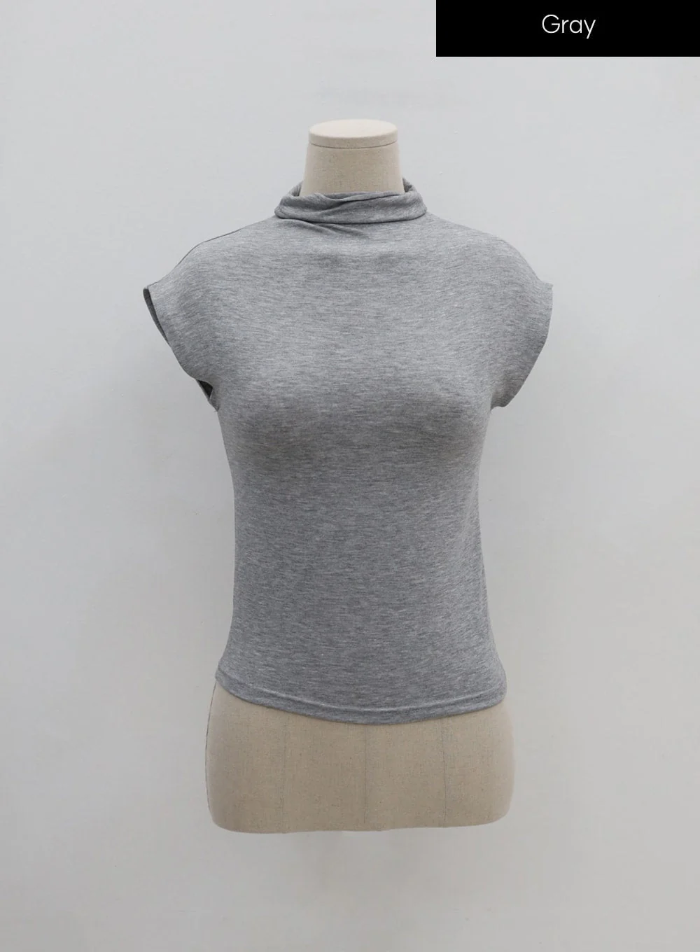 Half Neck Sleeveless T-Shirt IU26 - Image 17