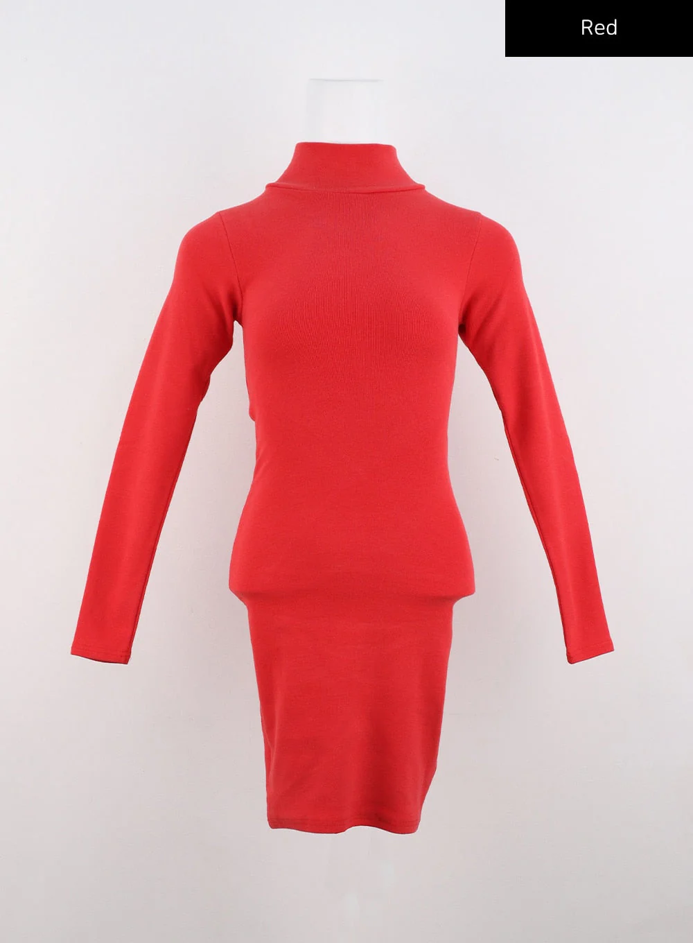 Half Turtle Neck Mini Dress CN321 - Image 11