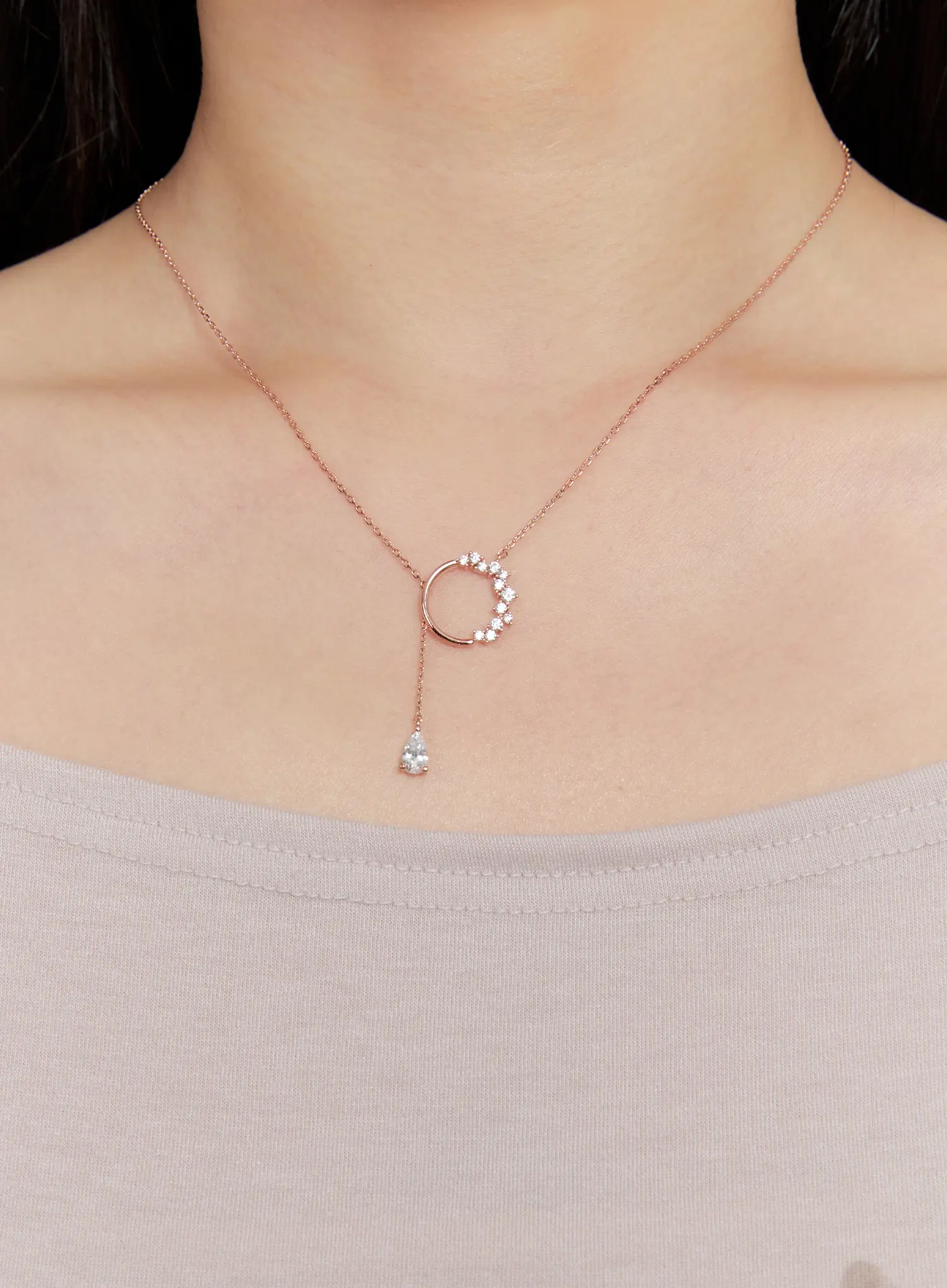 Halo Cross Necklace IS517 - Image 4