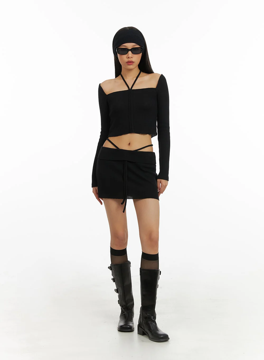 Halter Crop Long Sleeve Top IA417 - Image 6