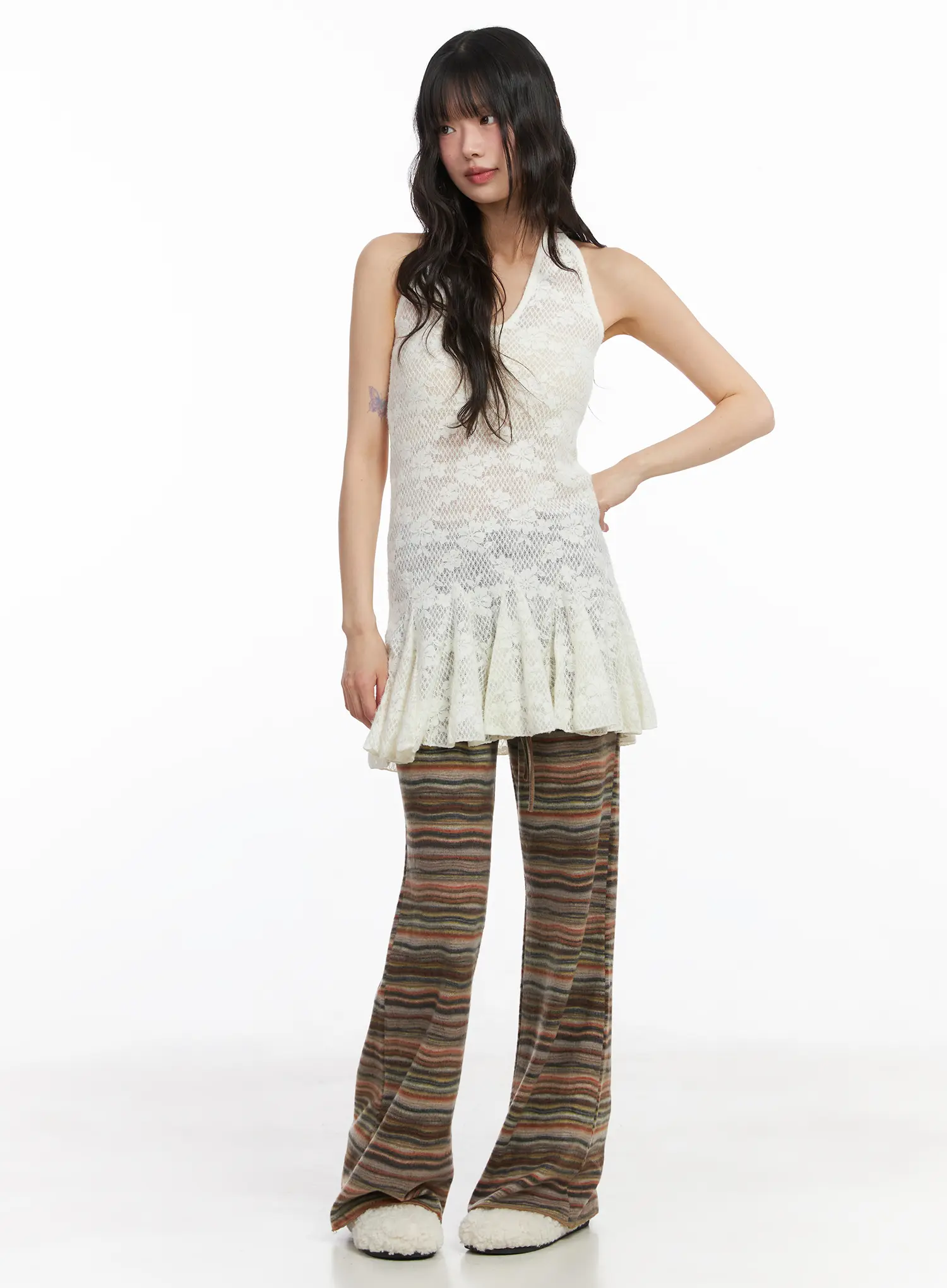 Halter Lace Mini Dress CD531 - Image 2