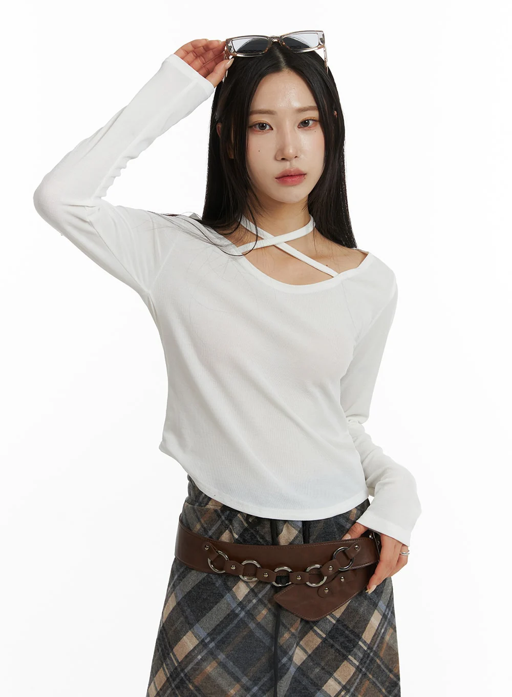 Halter Neck Long Sleeve Top CF401 - Image 4