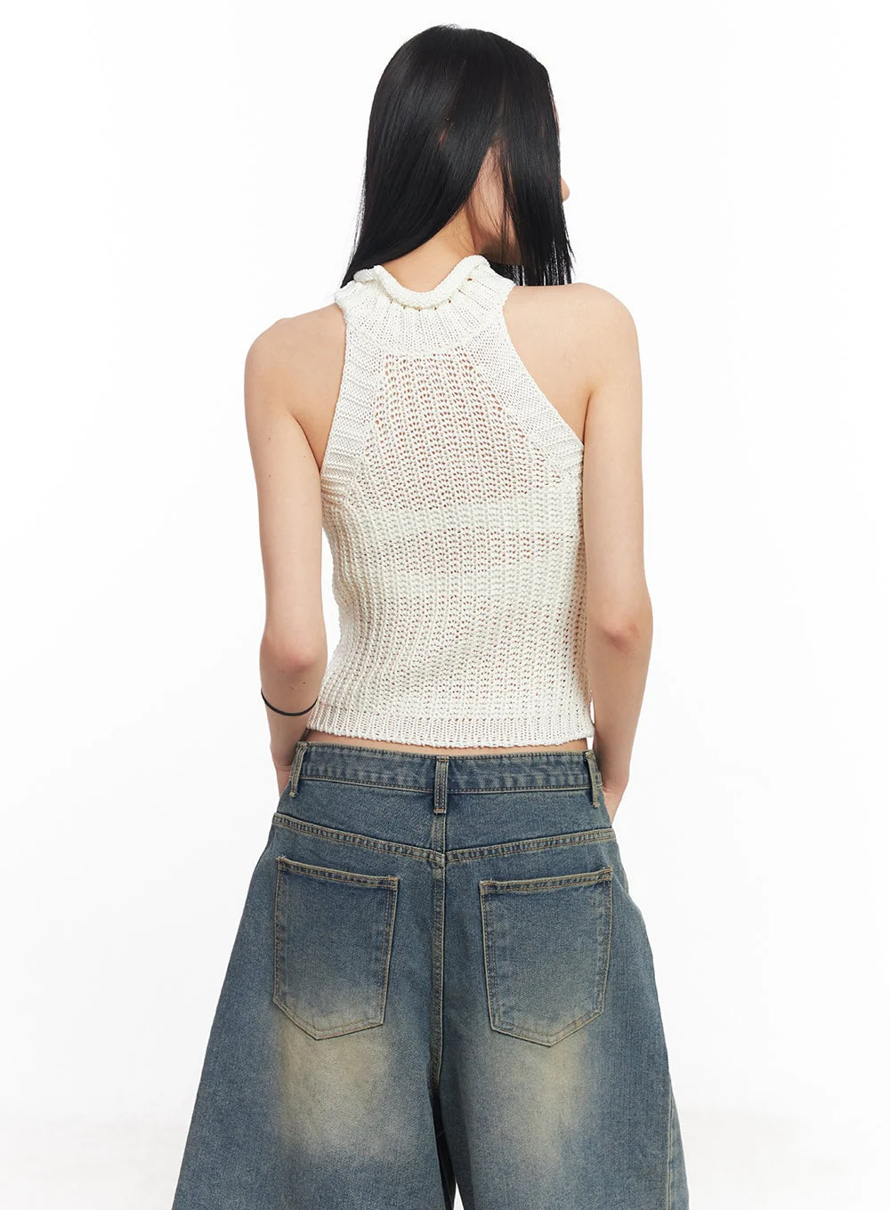 Halter-Neck Sleeveless Crop Top CY528 - Image 10