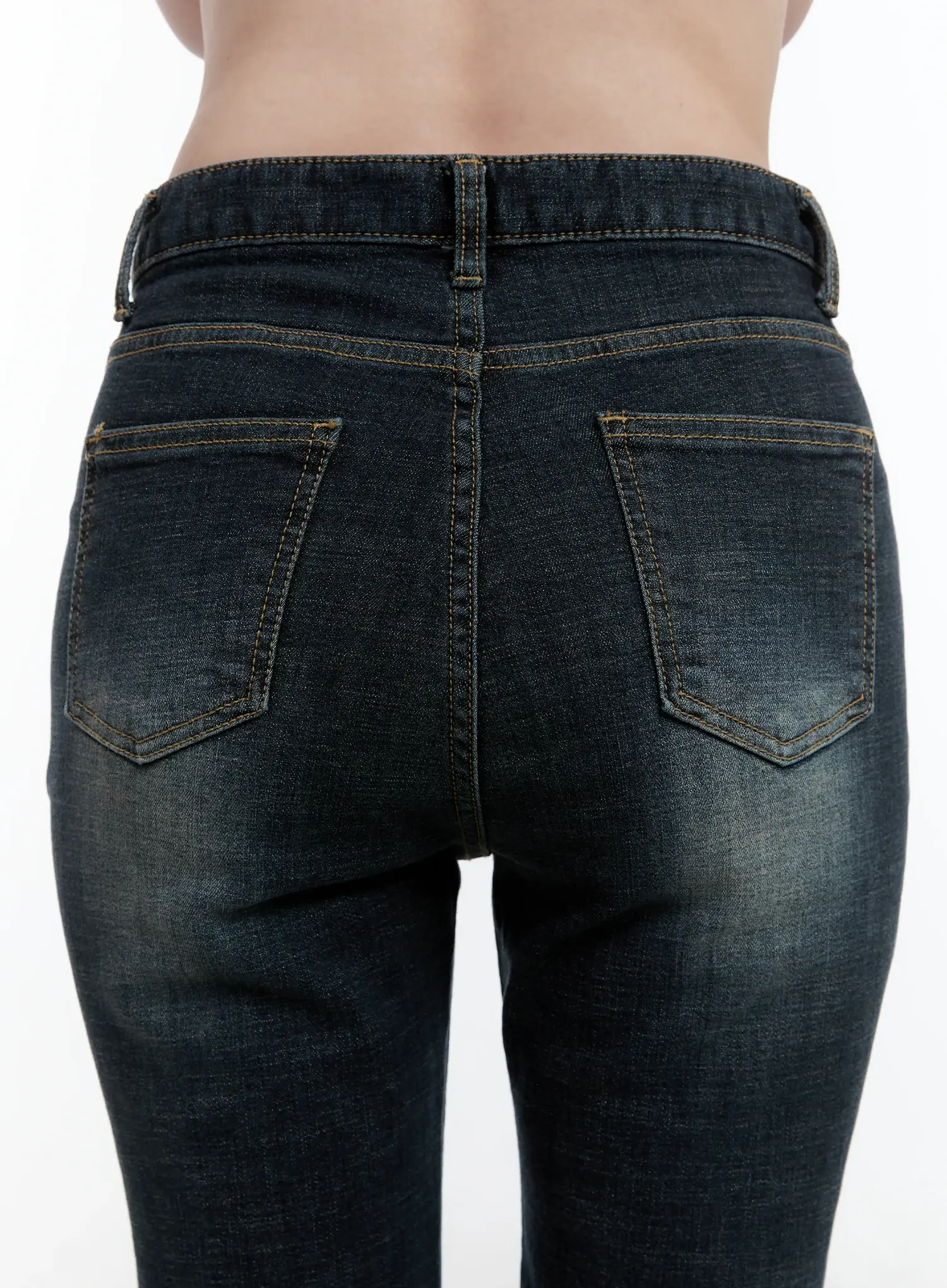 Hannah Washed Fleece-Lined Bootcut Jeans ID510 - Image 7