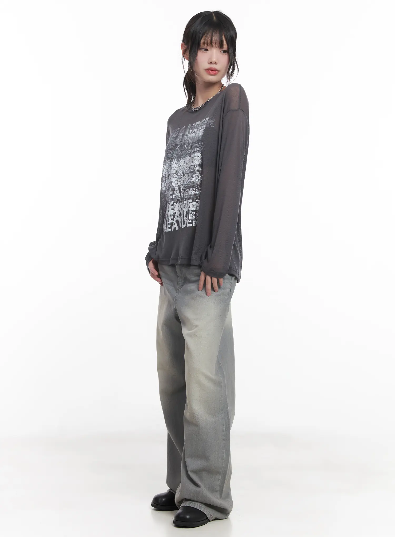 Harin Washed Wide-Leg Jeans CU520 - Image 3