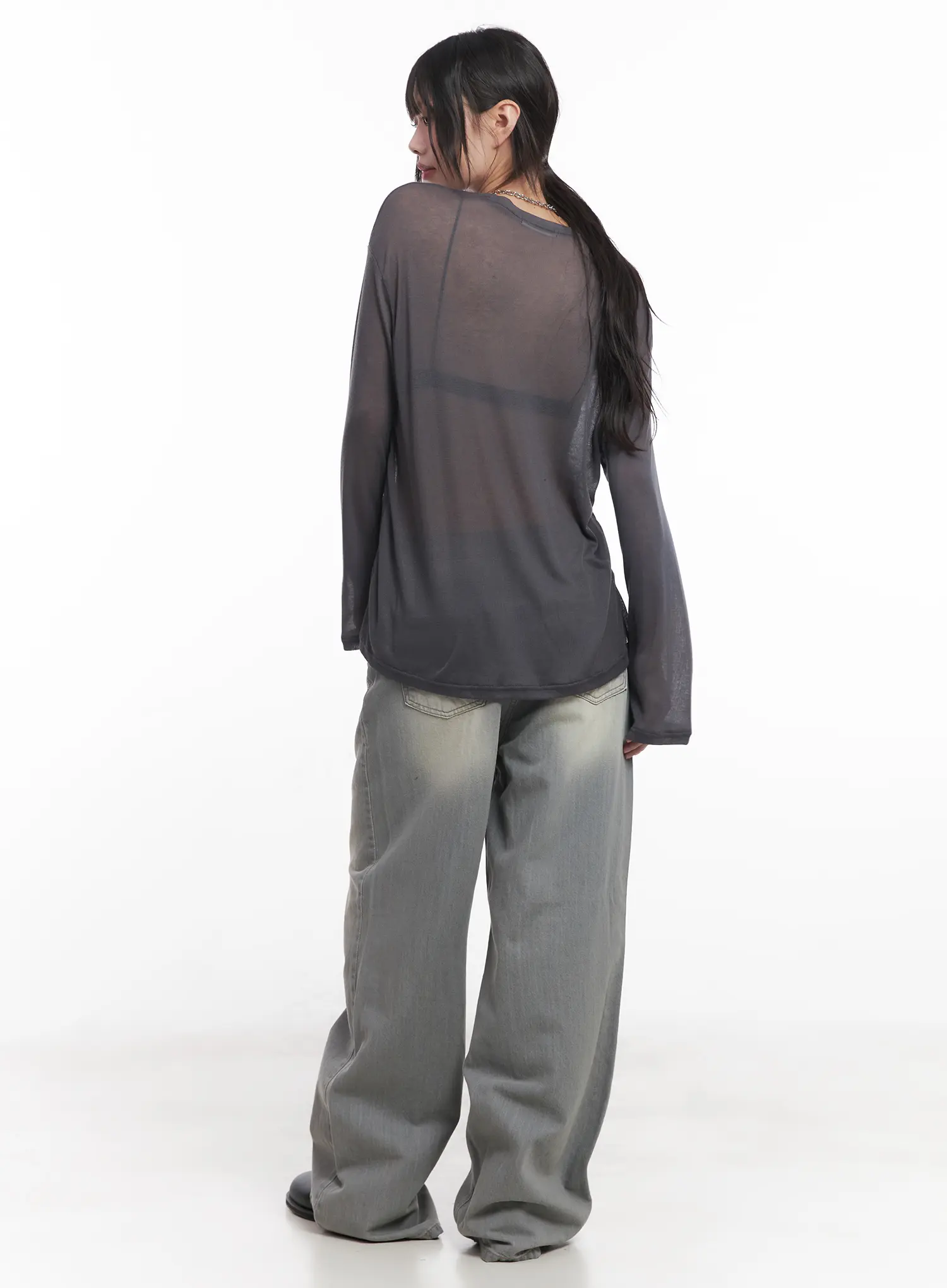 Harin Washed Wide-Leg Jeans CU520 - Image 6