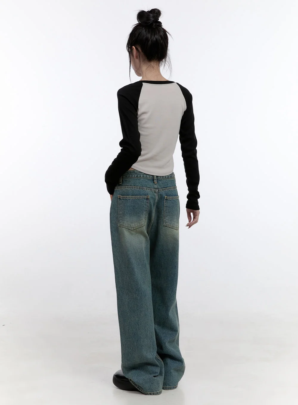 Harper Studded Wide Leg Denim Jeans CO418 - Image 4