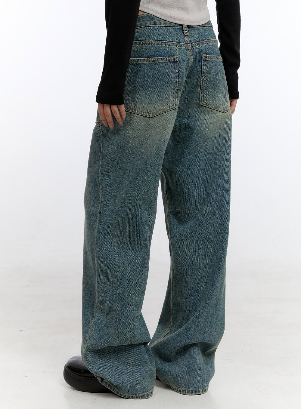 Harper Studded Wide Leg Denim Jeans CO418 - Image 6