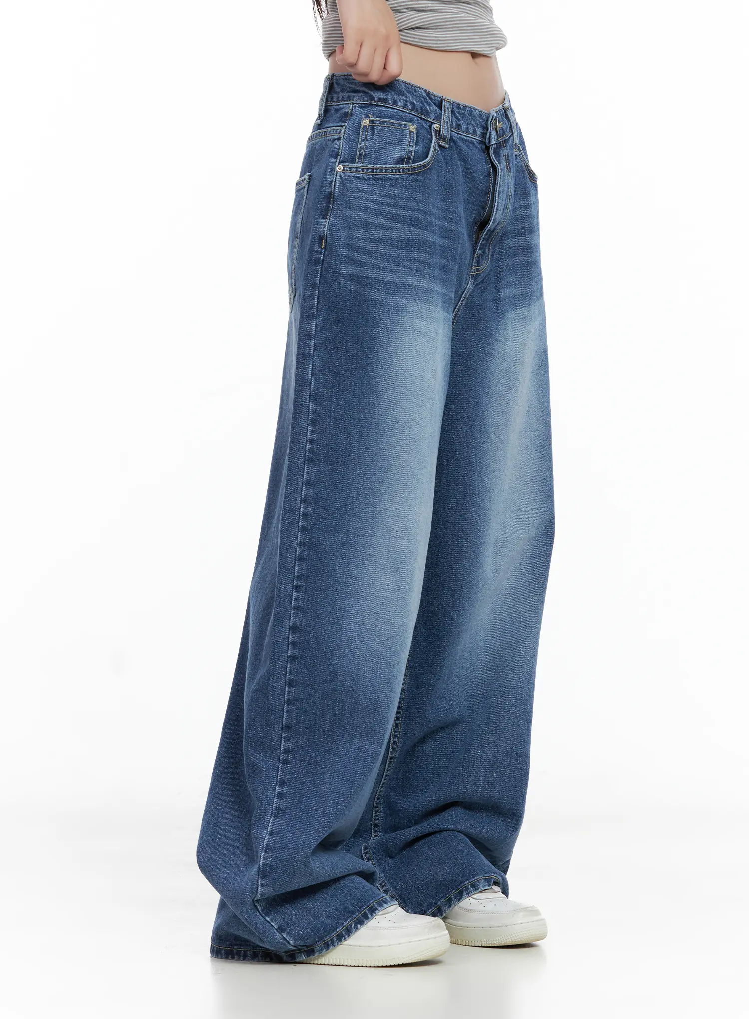 Hayoung Washed Wide-Leg Denim Jeans CL509 - Image 6