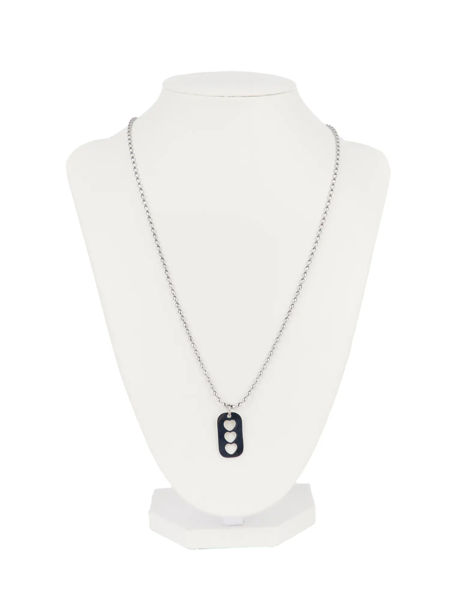 Heart Cutout Tag Necklace CJ515 - Image 4