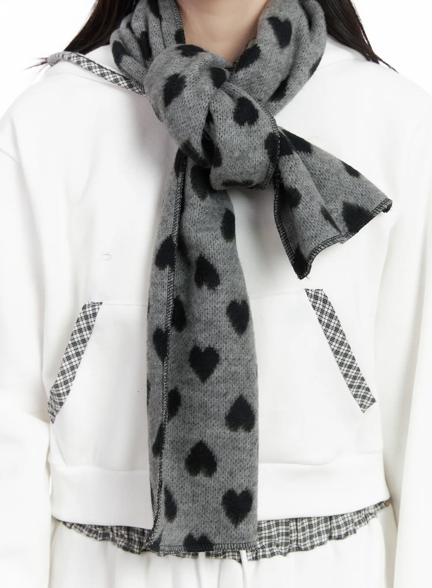 Heart Knit Scarf CN527