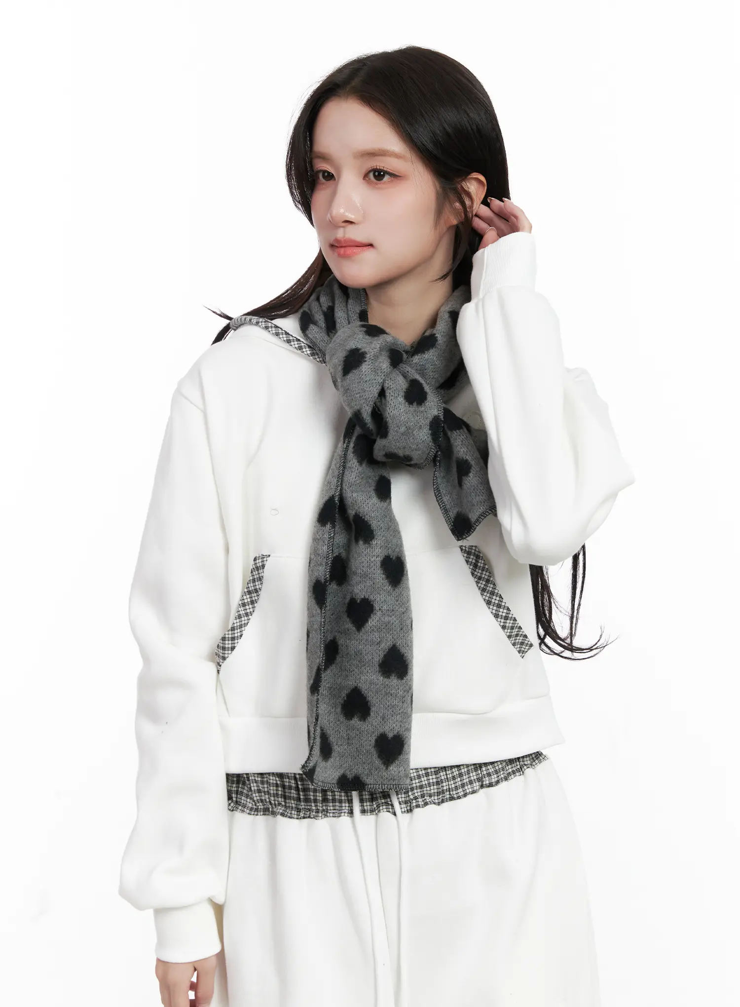 Heart Knit Scarf CN527 - Image 3