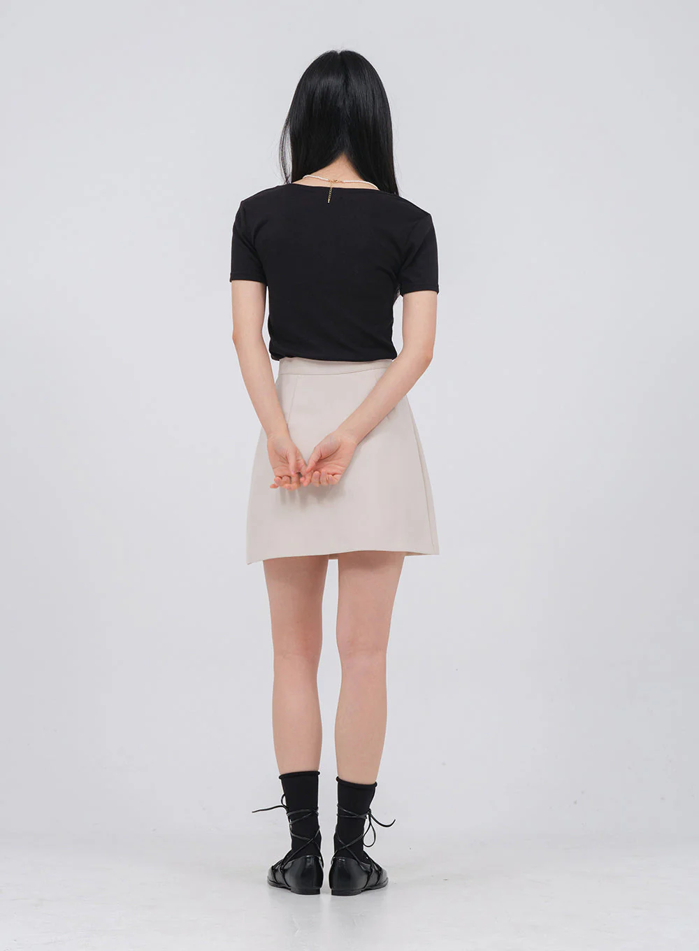 Heart Neck Short Sleeve T Shirt U1502 - Image 4