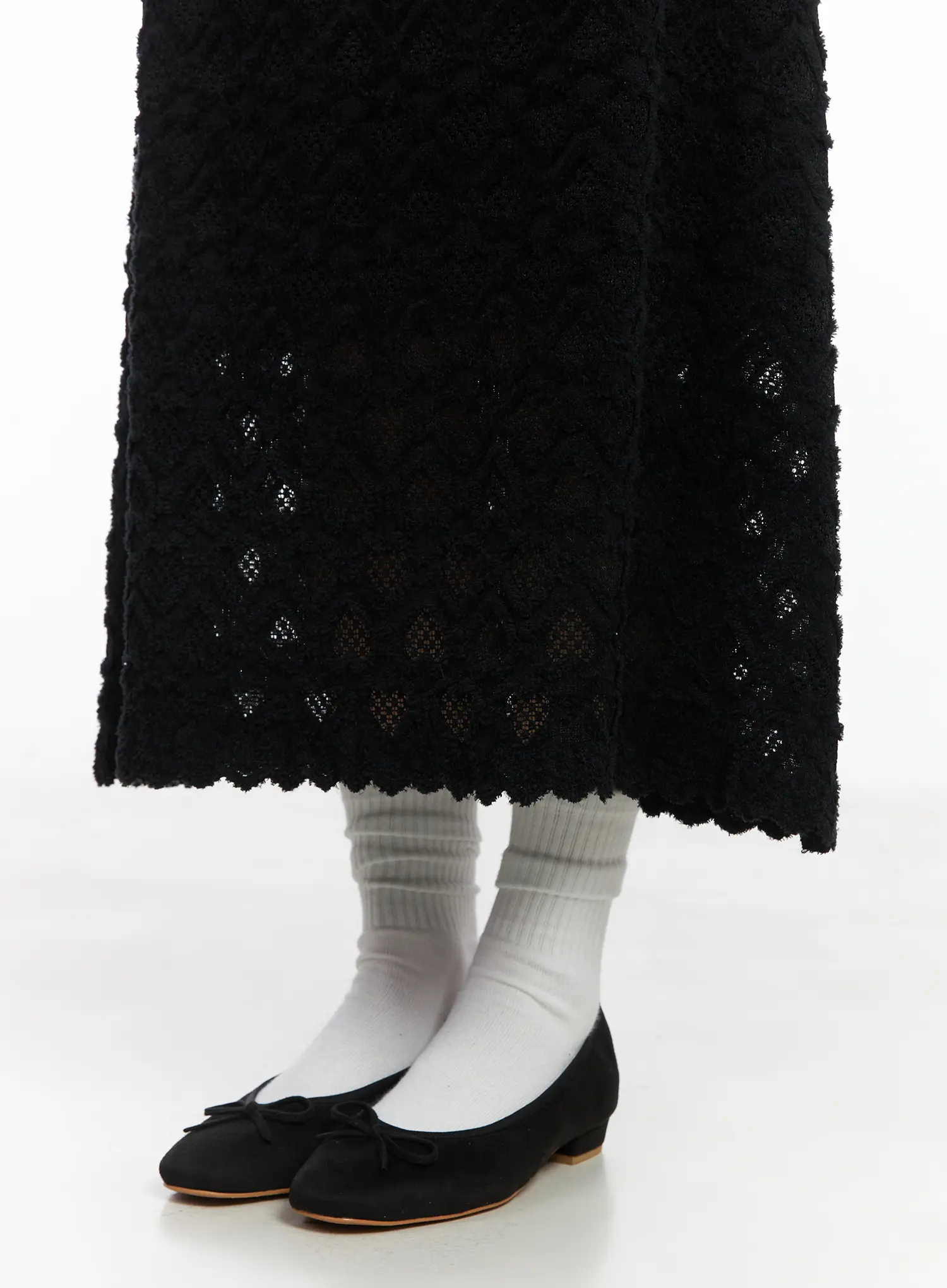 Heart Pattern Sheer Maxi Skirt CJ507 - Image 8