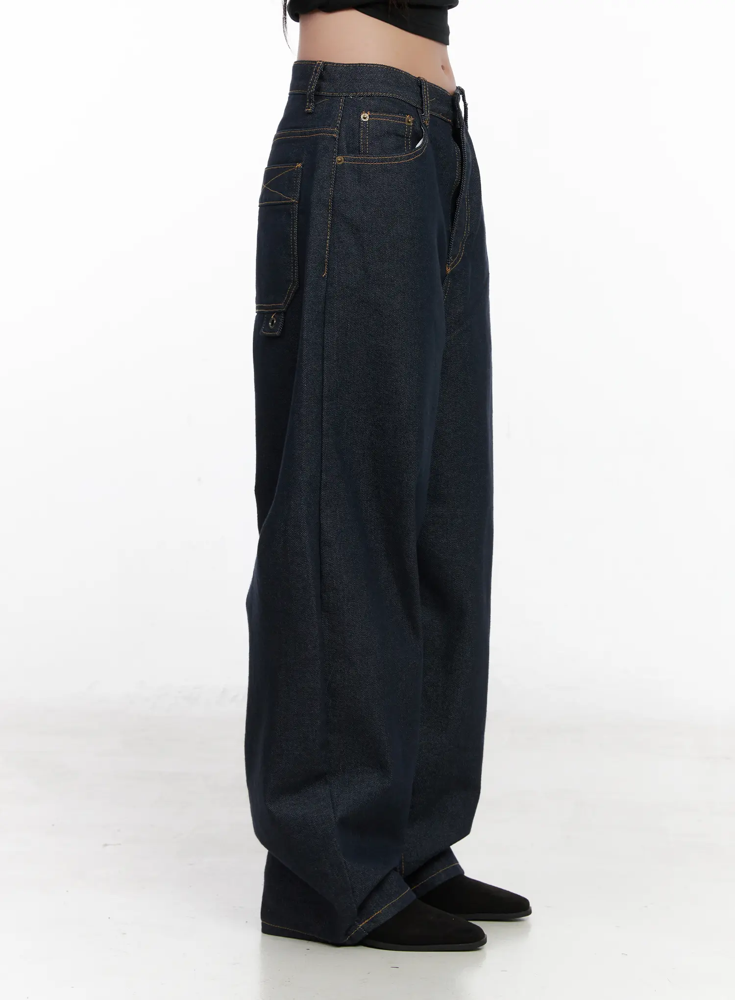 Heaven Wide-Leg Dark Washed Jeans CN513 - Image 6