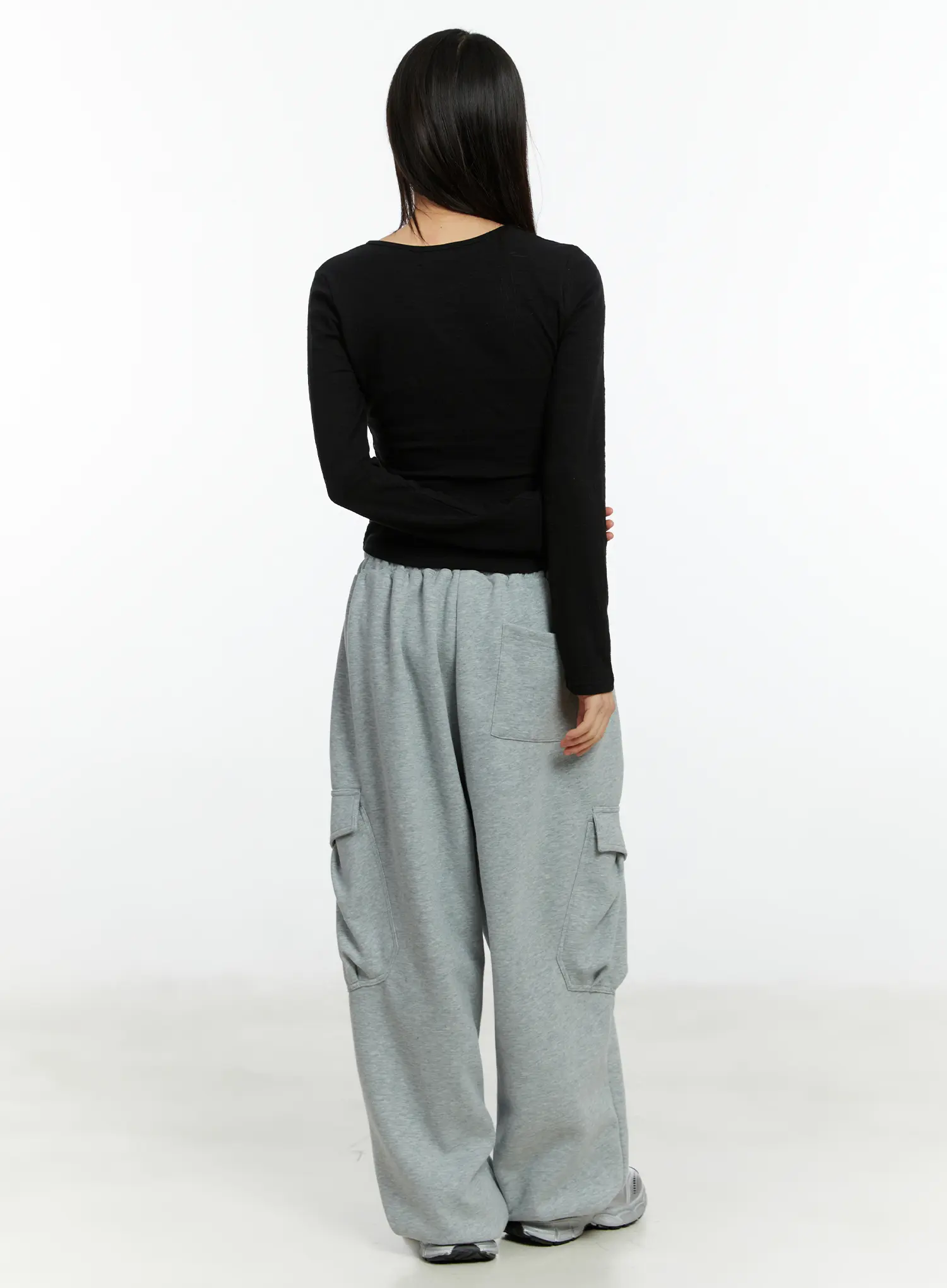 Henley Eyelet Long Sleeve Top CF509 - Image 5