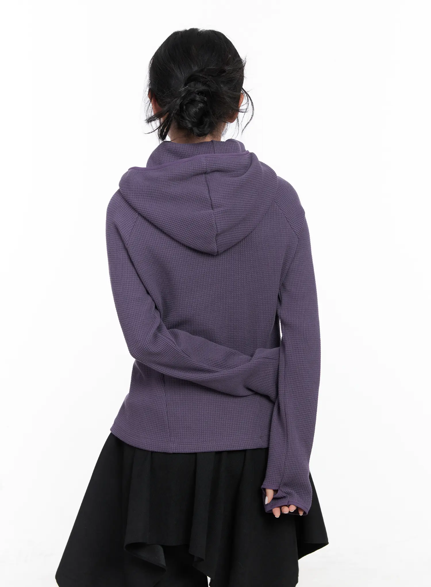 High Neck Layered Hoodie CN514 - Image 7